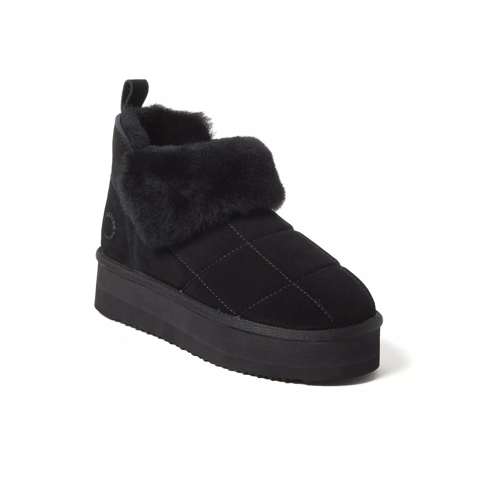 Dearfoams Bayswater Puff Women's Platform Shearling Bootie Slippers,  Product Image