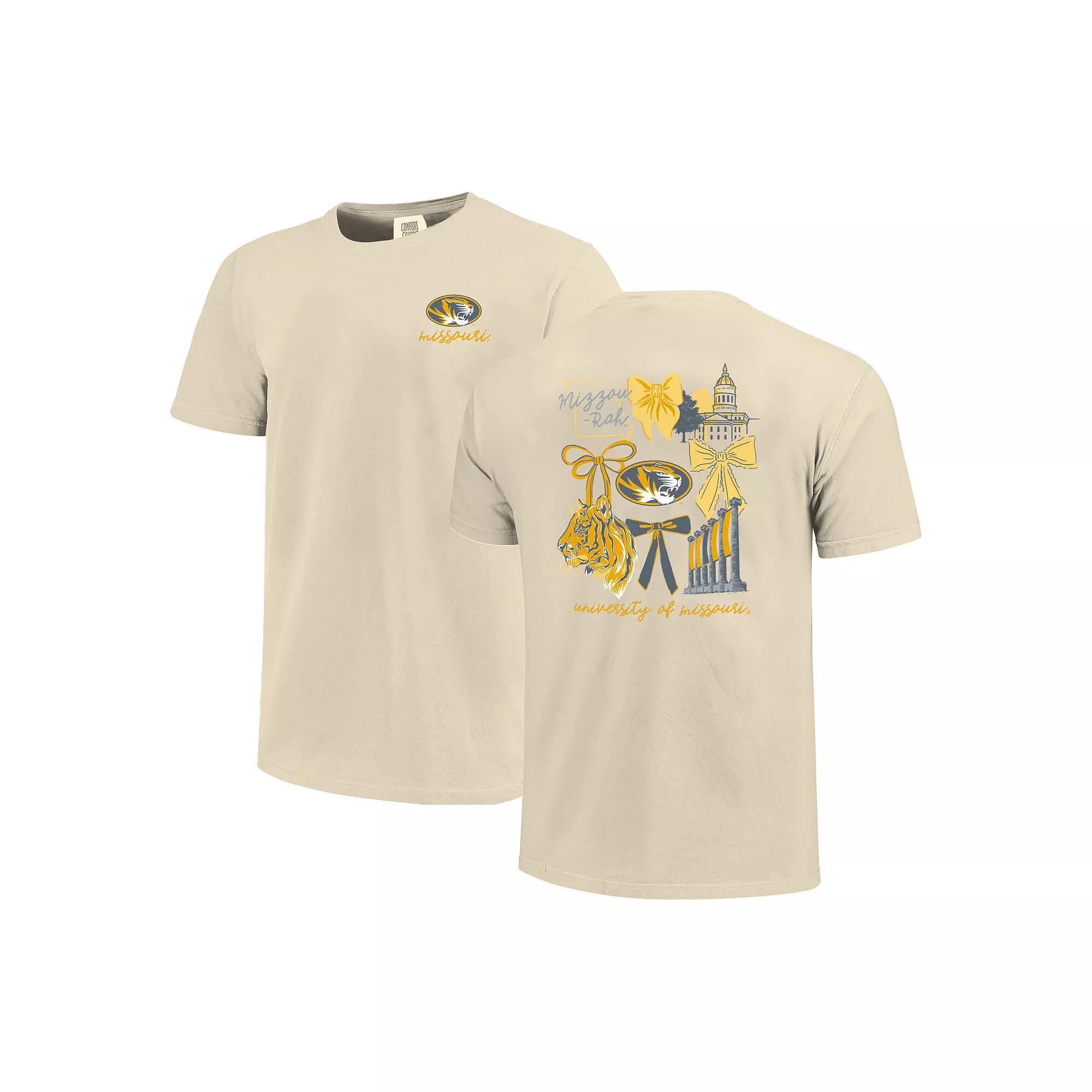 Women's Comfort Colors Cream Missouri Tigers Coquette T-Shirt, Size: 2XL, Beige Product Image