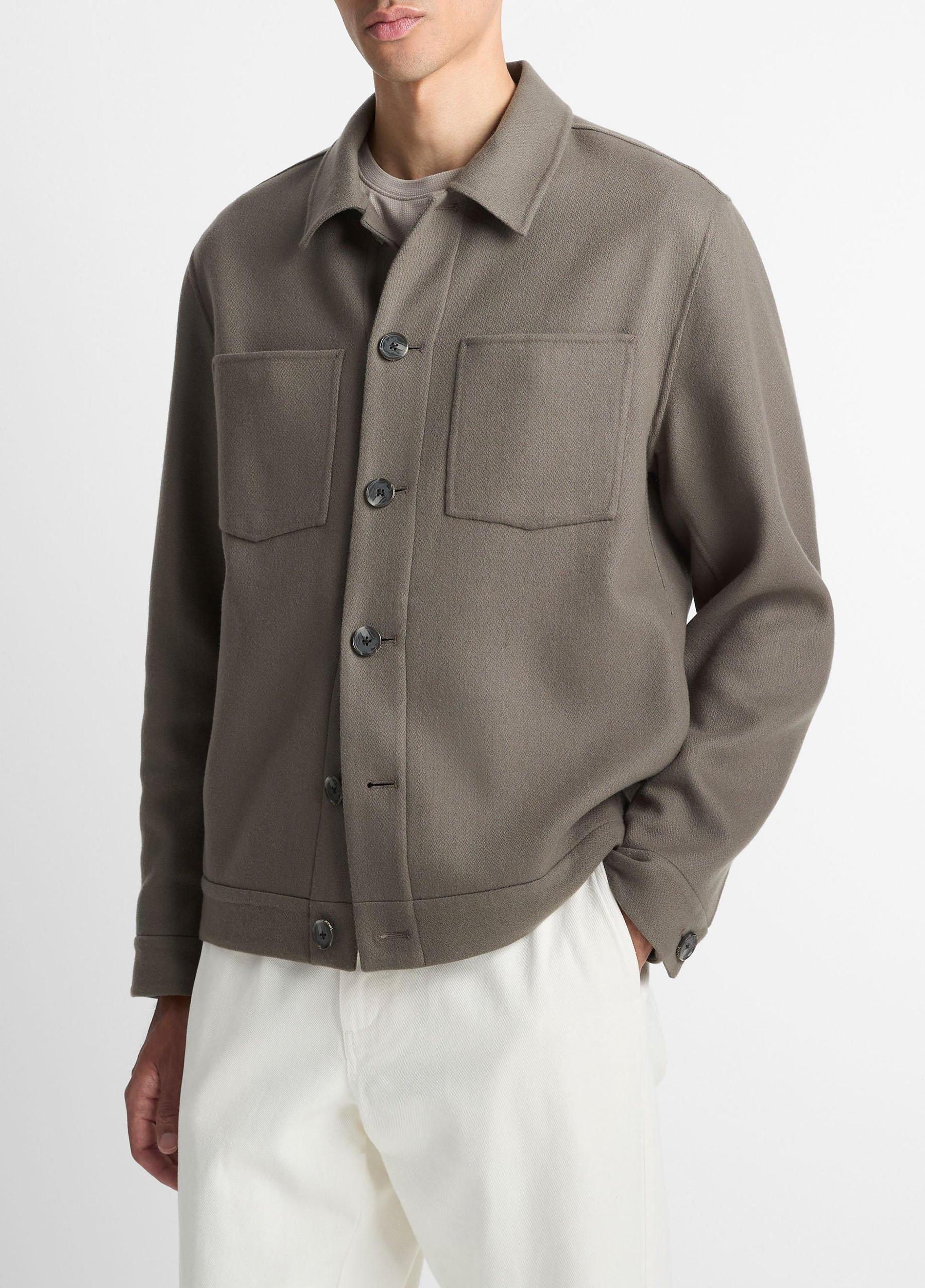 Italian Splittable Wool-Blend Shop Jacket Product Image