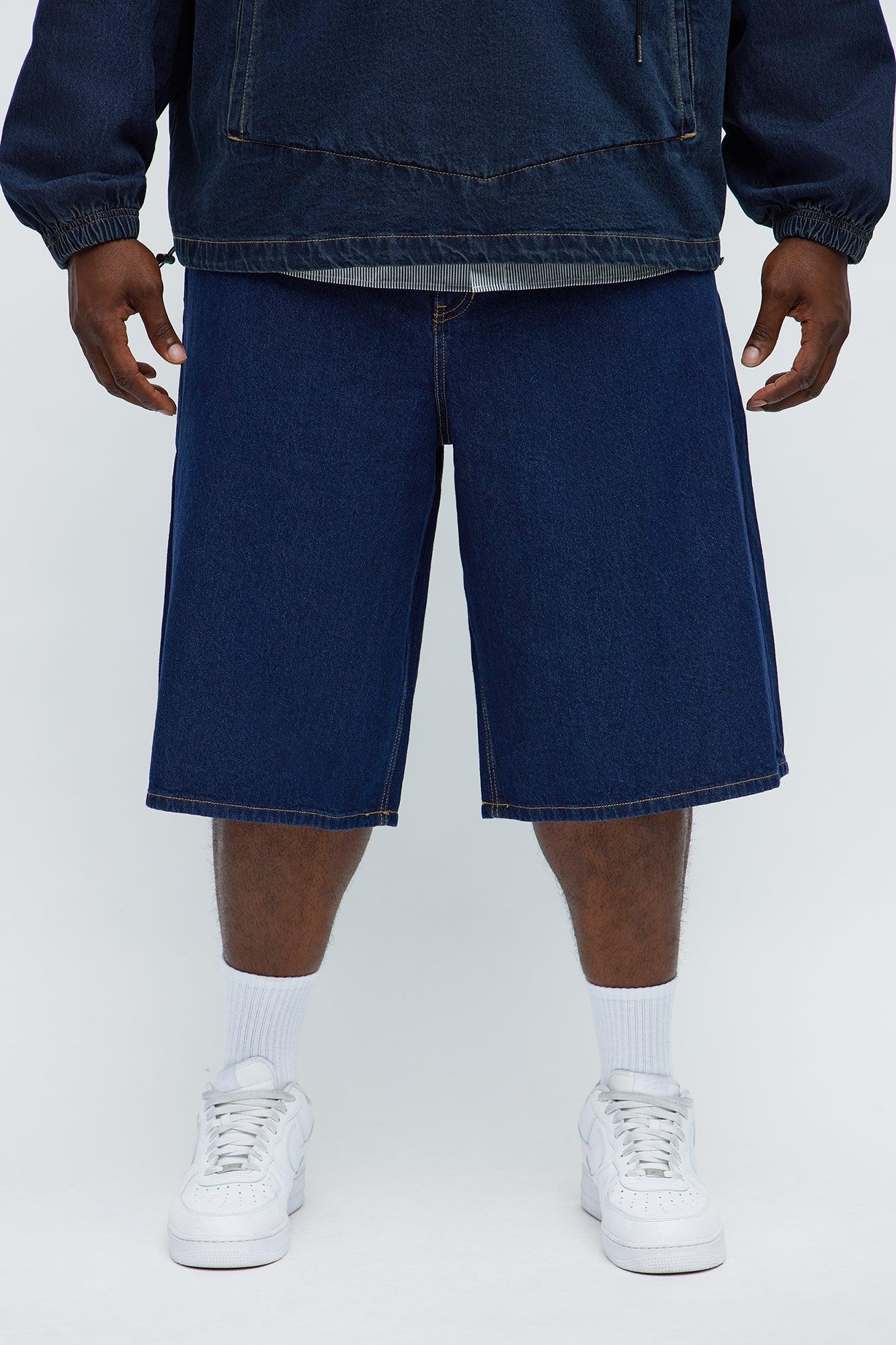 Baggy Quick With It Denim Shorts - Indigo Male Product Image