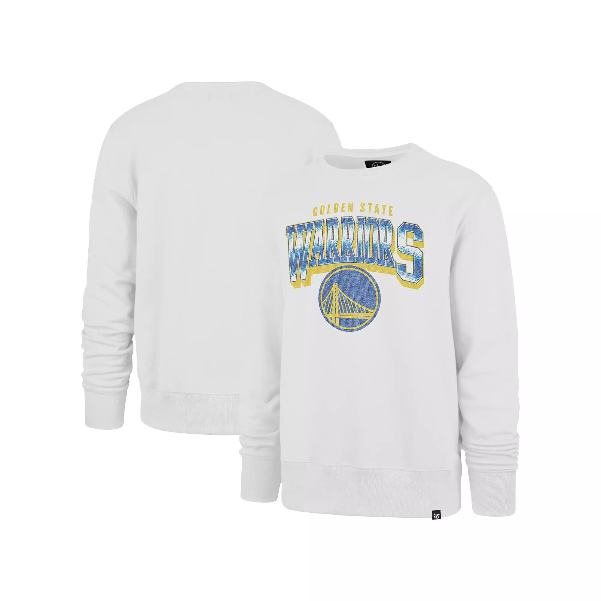 Men's '47 Cream Golden State Warriors Big & Tall Spotlight Headline Pullover Sweatshirt,  Product Image