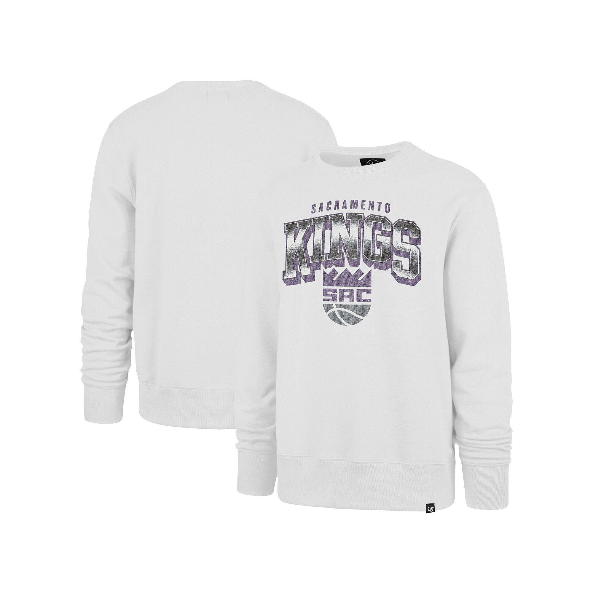 Men's '47 White Sacramento Kings Spotlight Headline Pullover Sweatshirt,  Product Image