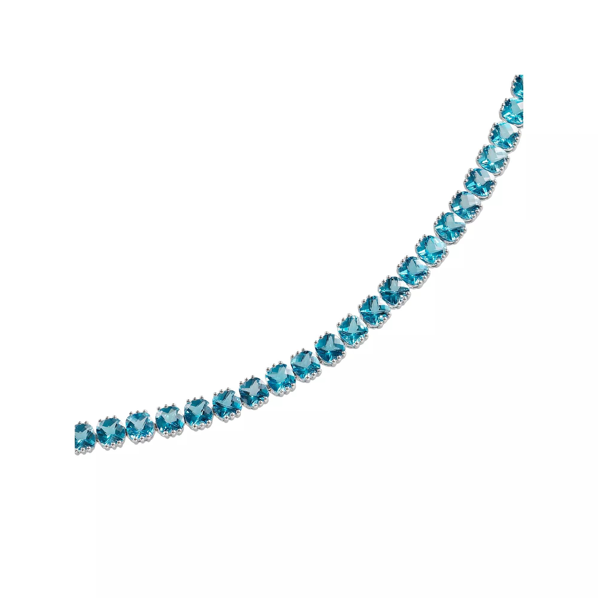 Oro Leoni Sterling Silver Blue Topaz Bracelet, Women's,  Product Image