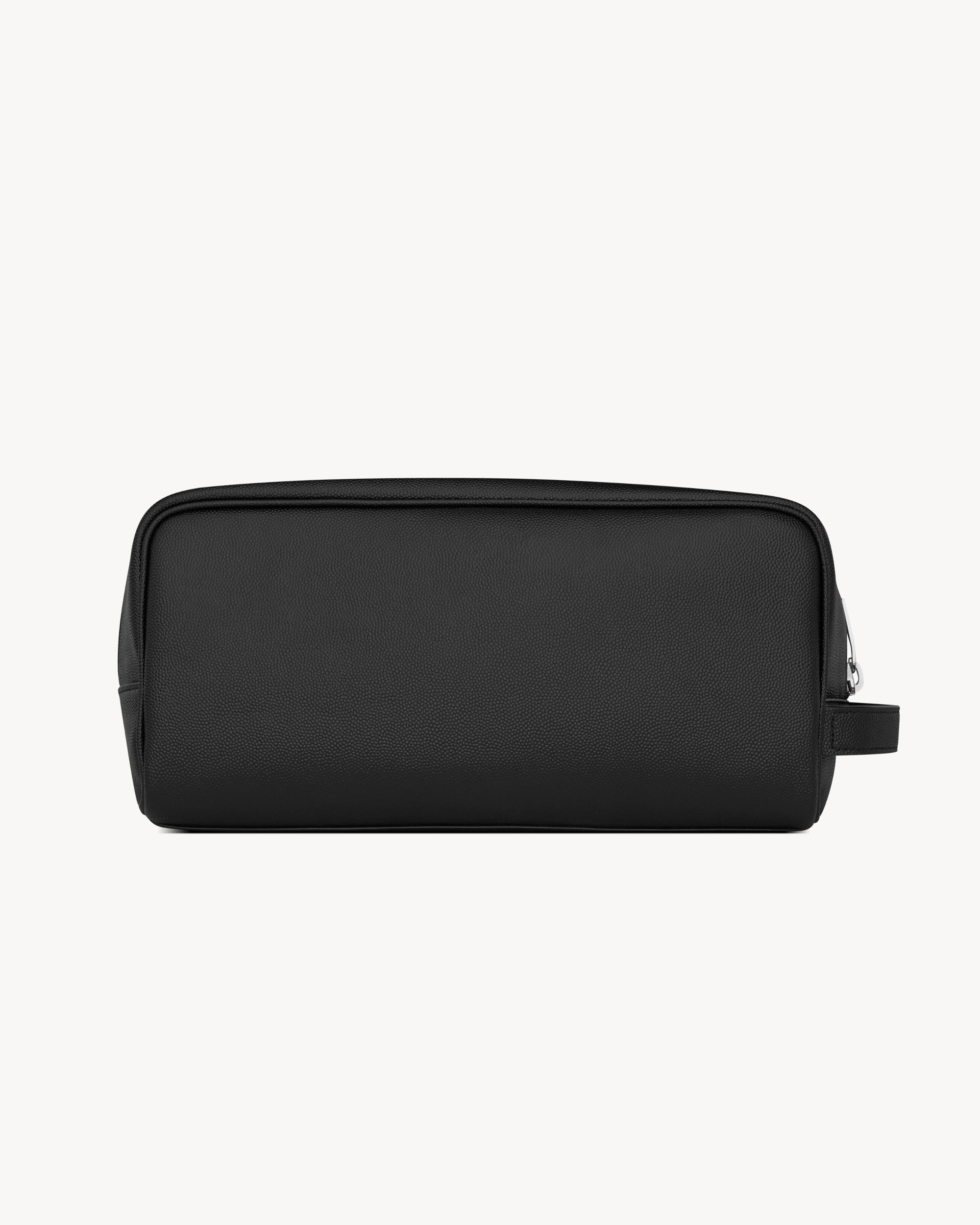 SAINT LAURENT PARIS Grooming case in grain de poudre leather Product Image
