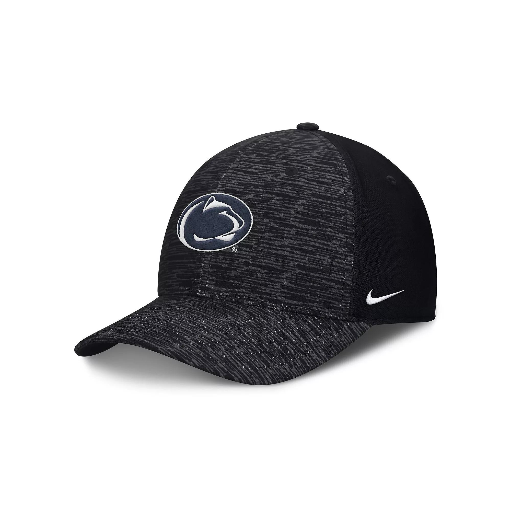 Men's Nike  Black Penn State Nittany Lions Velocity Flex Hat, Size: Small/Medium Product Image