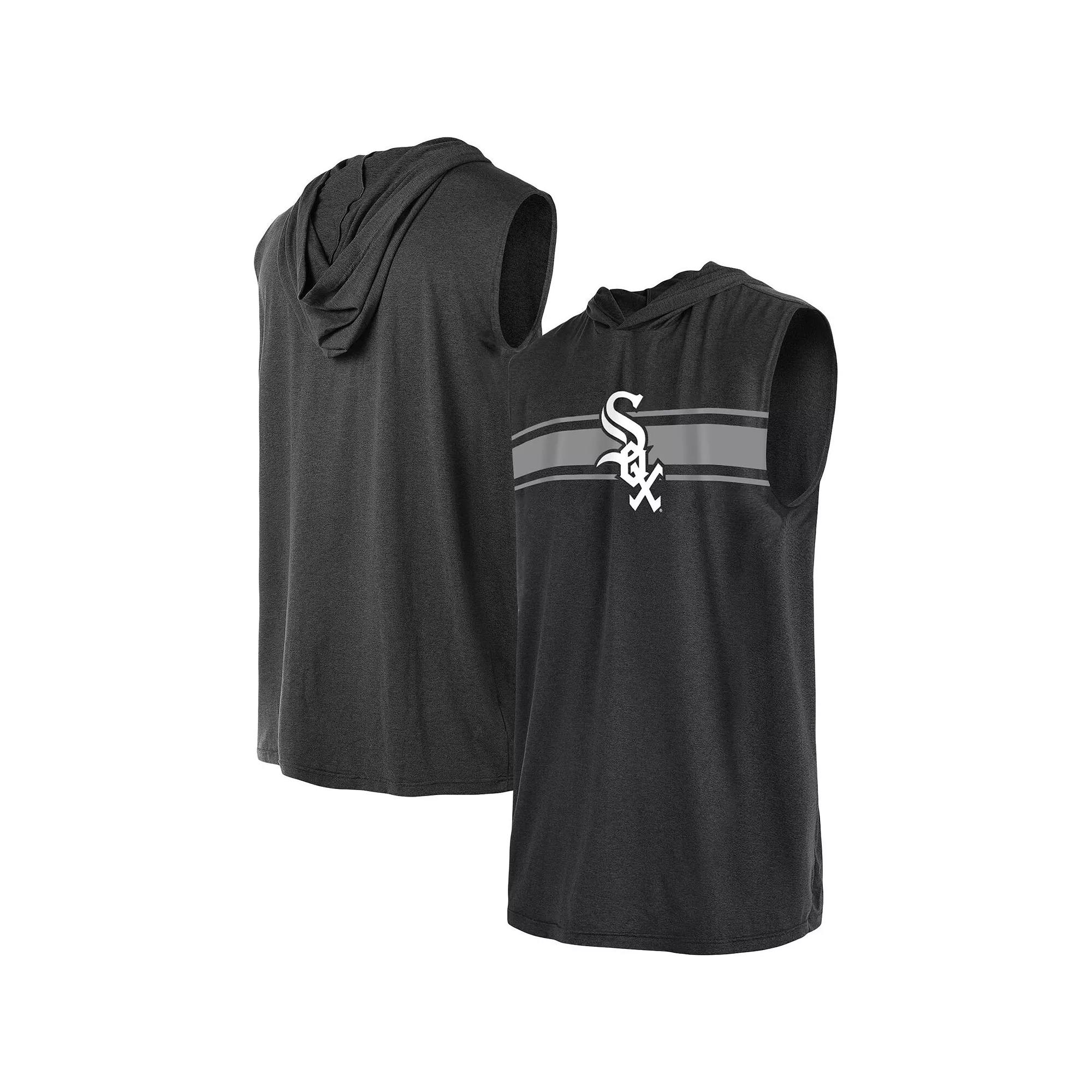 Men's New Era Black Chicago White Sox Sleeveless Pullover Hoodie,  Product Image