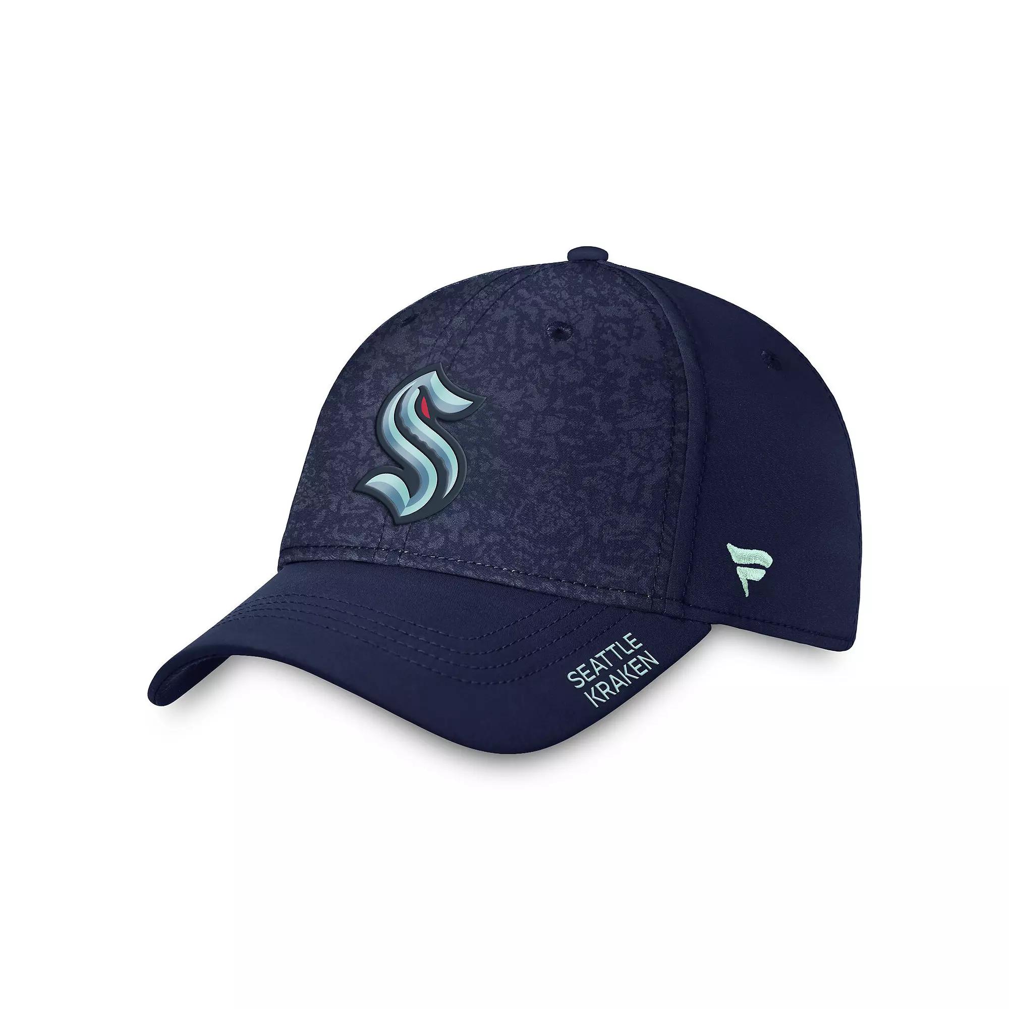 Men's Fanatics Deep Sea Blue Seattle Kraken Authentic Pro Rink Flex Hat,  Product Image