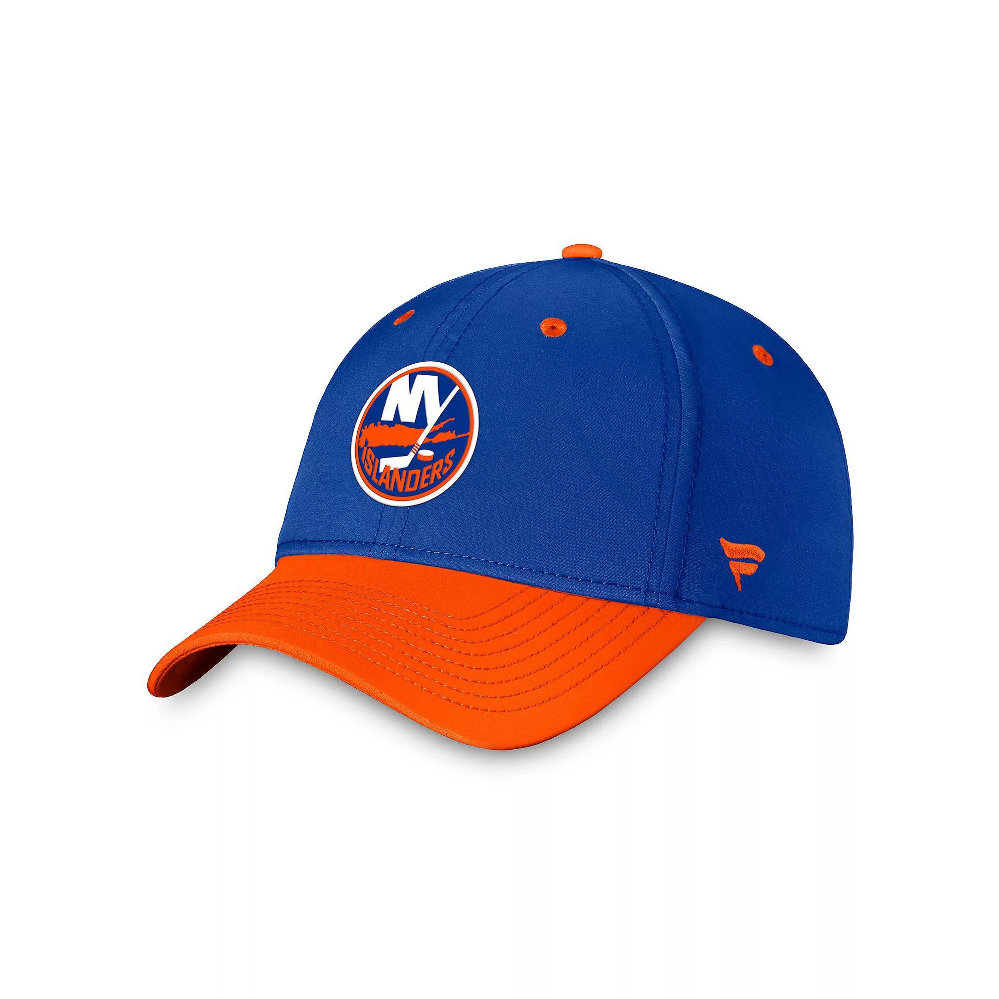 Men's Fanatics Branded  Royal/Orange New York Islanders Authentic Pro Rink Two-Tone Flex Hat, Size: Small/Medium, Isl Blue Product Image