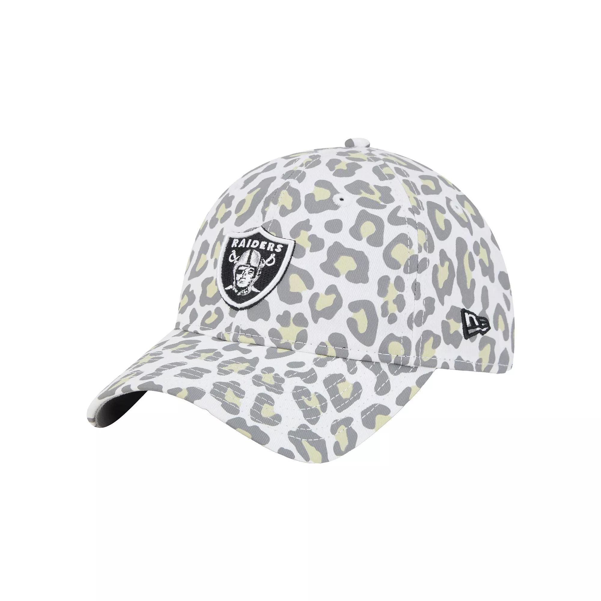 Women's New Era White Las Vegas Raiders Active Leopard 9TWENTY Adjustable Hat, Lvr White Product Image
