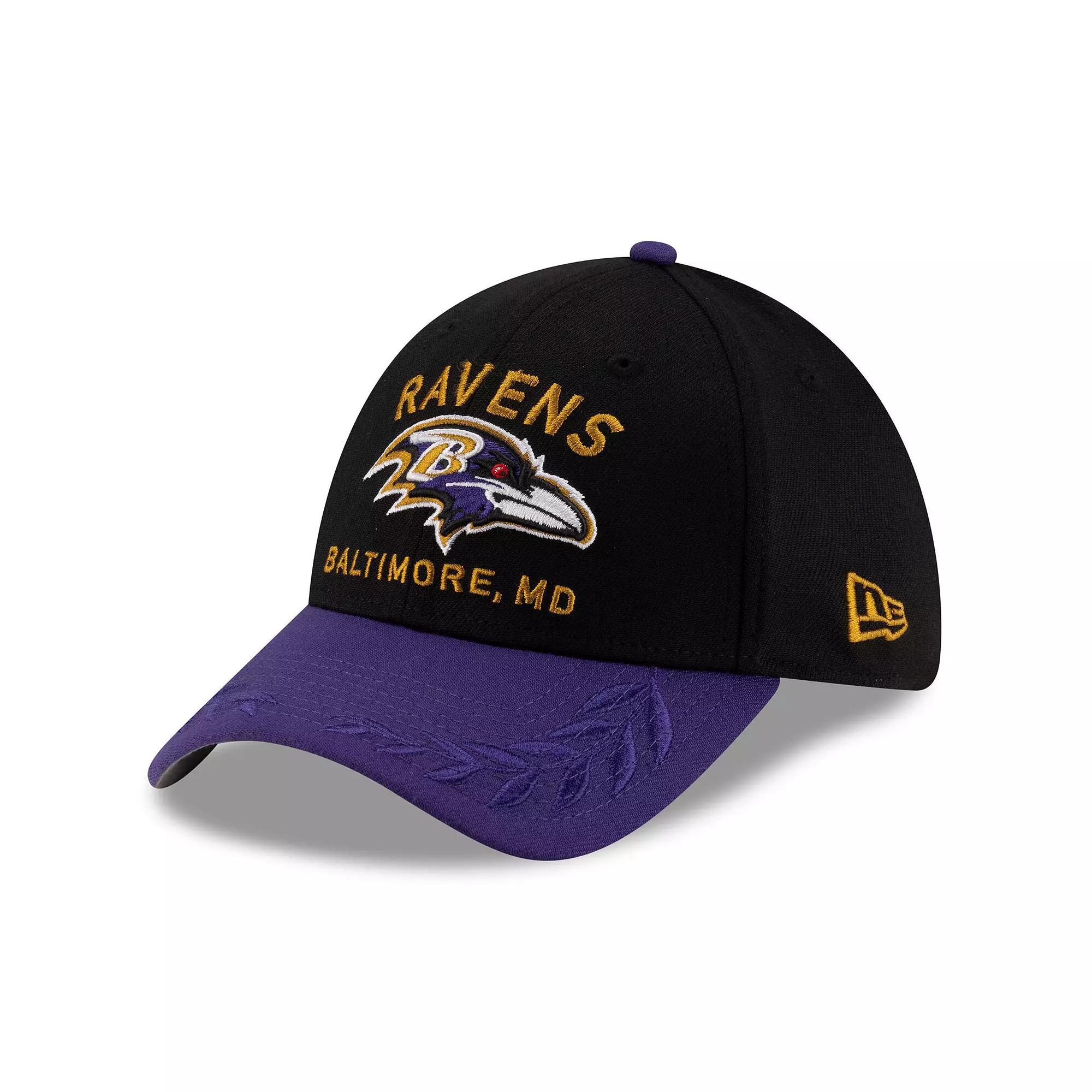 Men's New Era  Black/Purple Baltimore Ravens 2025 NFL Draft 39THIRTY Flex Hat, Size: Small/Medium Product Image