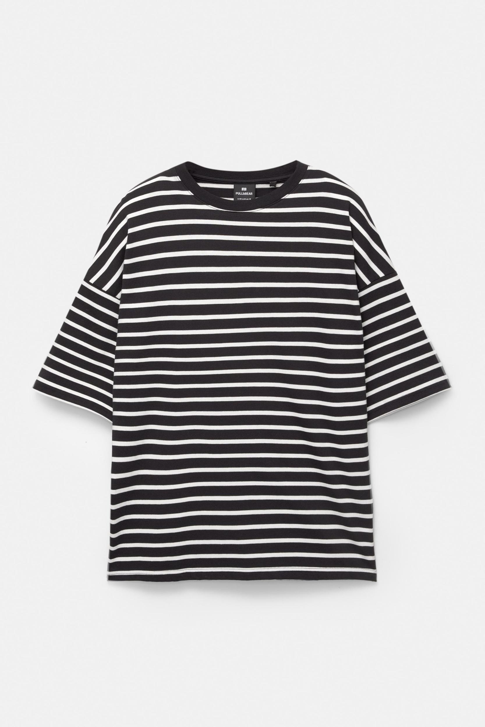 Extra loose striped T-shirt Product Image