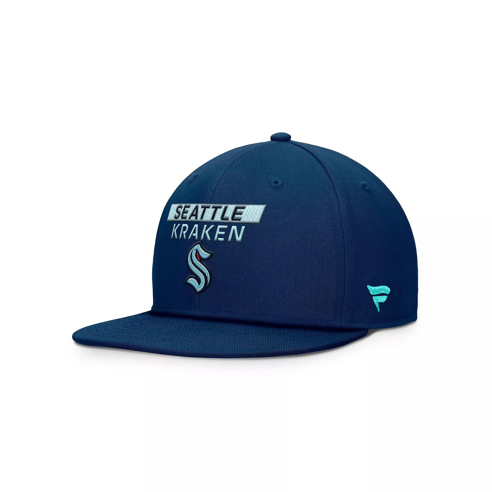 Men's Fanatics Deep Sea Blue Seattle Kraken Authentic Pro Prime Snapback Hat, Krk Blue Product Image