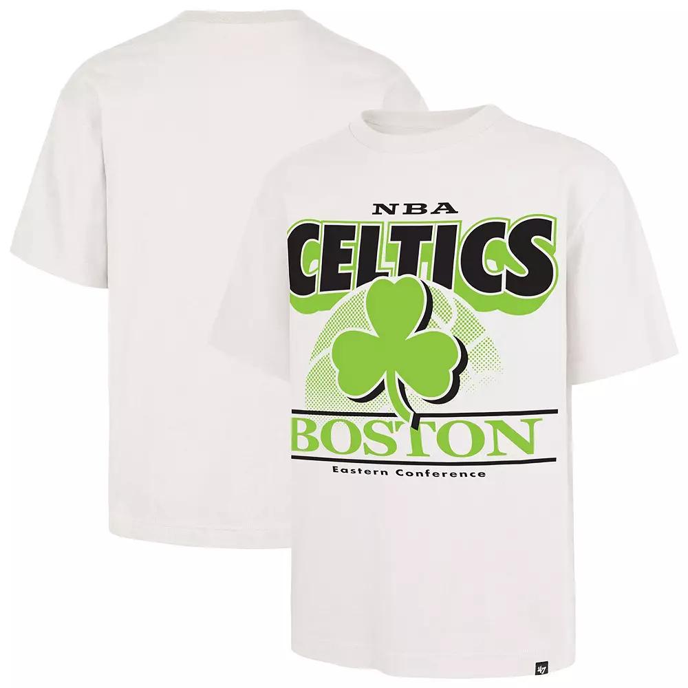 Men's '47  White Boston Celtics City Edition Shifty Foundation T-Shirt, Size: Medium Product Image