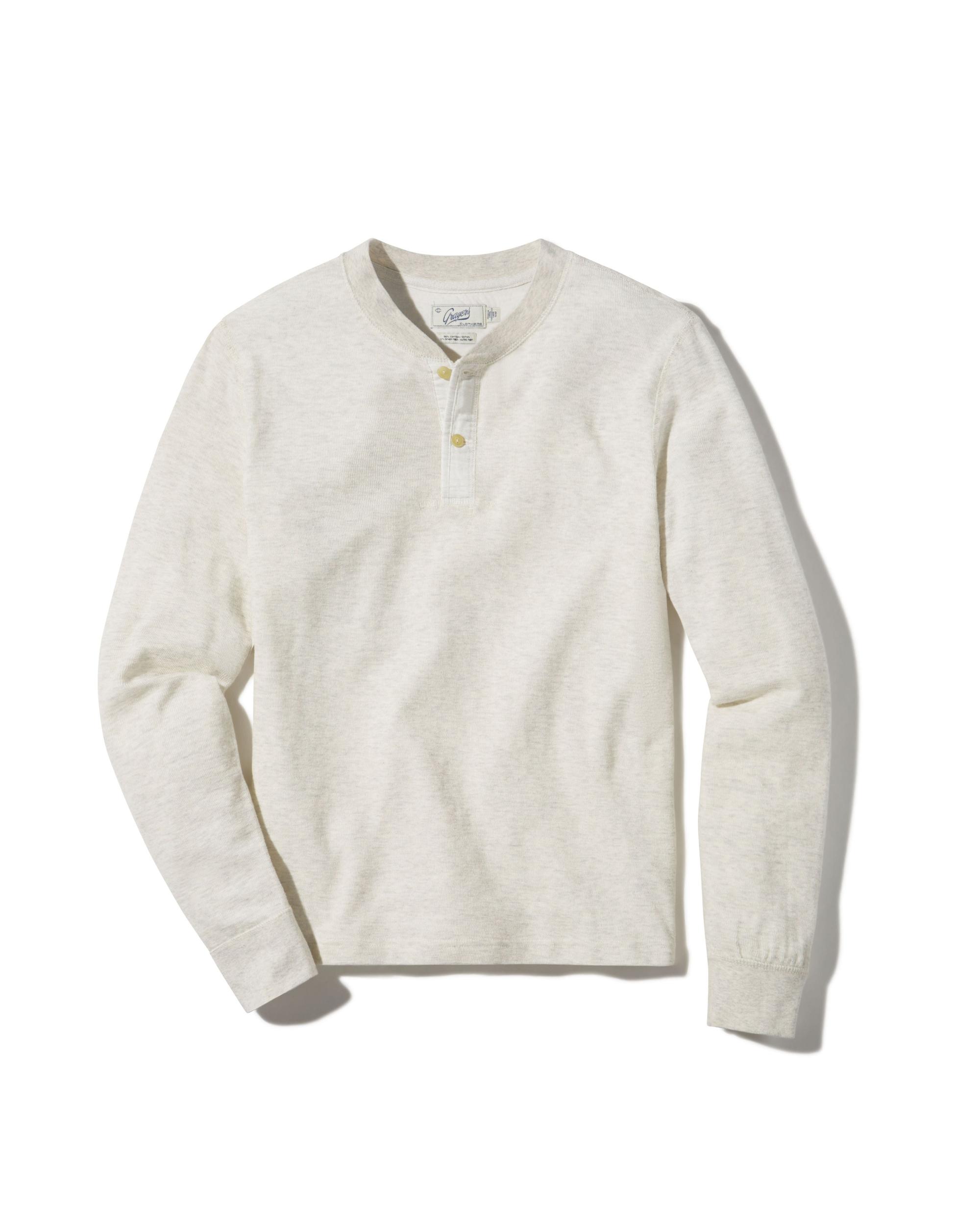New Windsor Double Cloth Henley - Oatmeal Heather Product Image