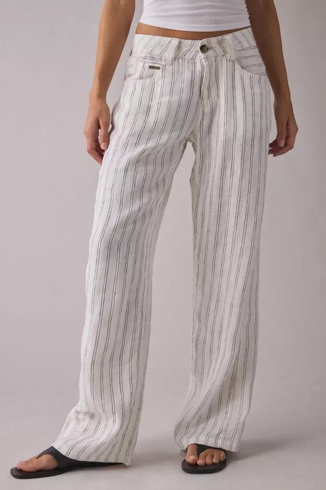 BDG Kayla Pinstripe Linen Low-Rise Pant Product Image