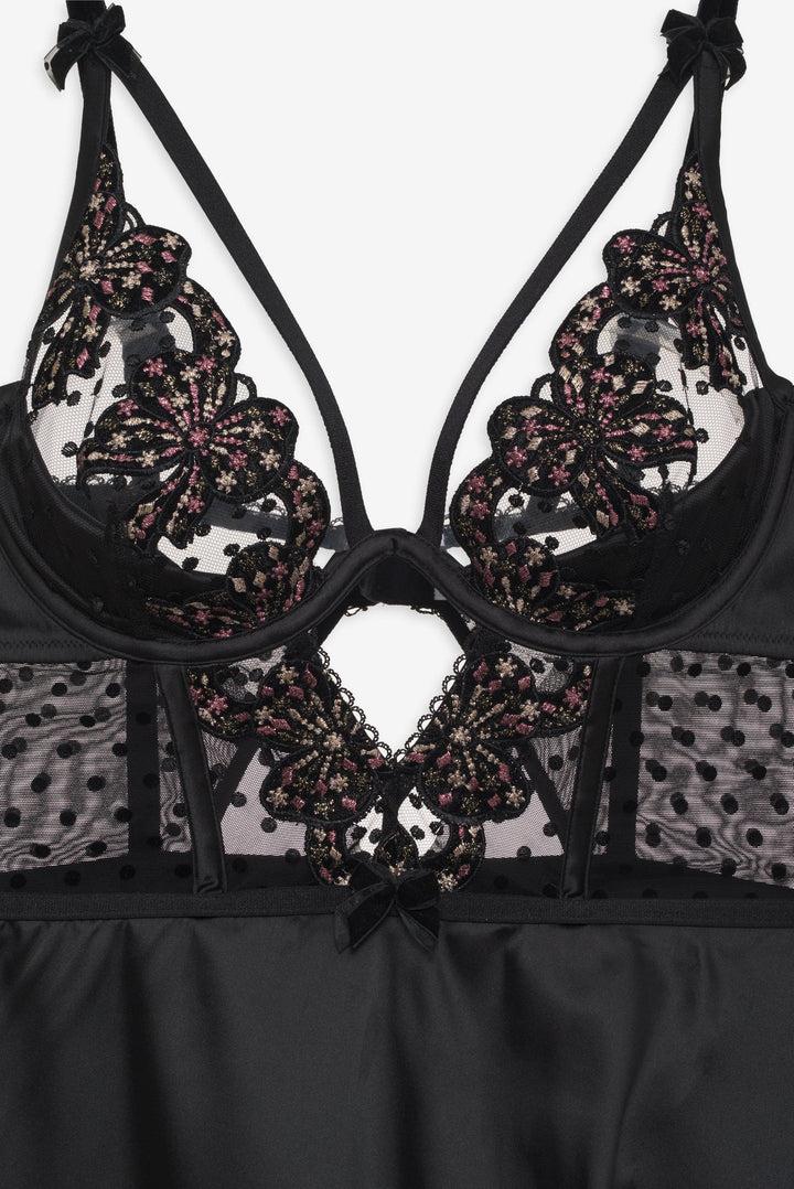 Caprice Slip Dress — Black Product Image