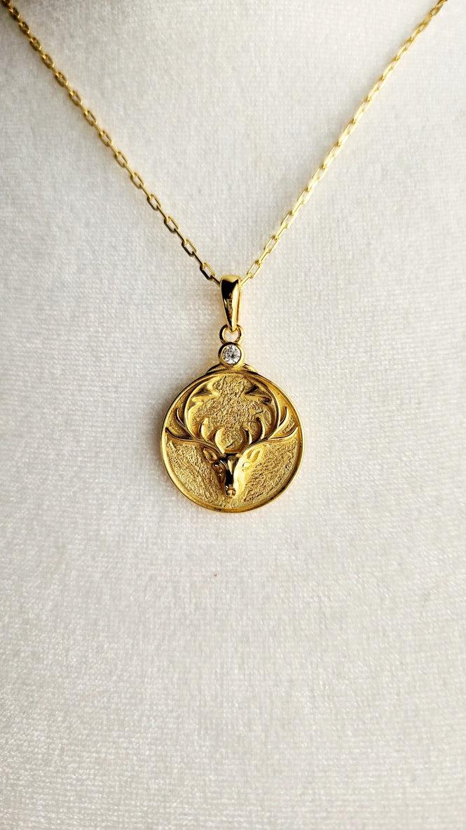 Zodiac Virgo Antler Necklace Product Image