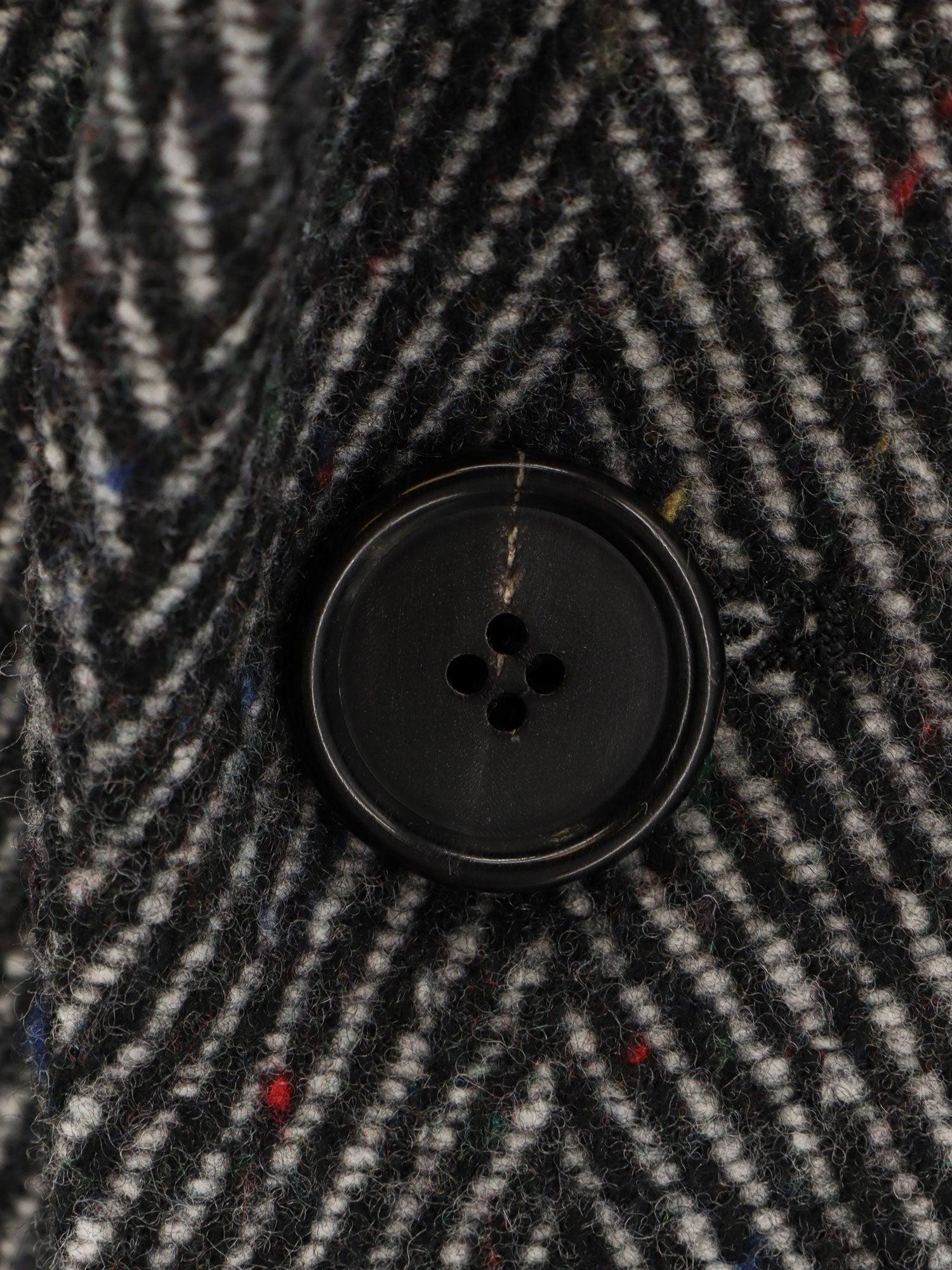 GIVENCHY Men Wool Blend Coat With Herringbone Motif In Multi Product Image