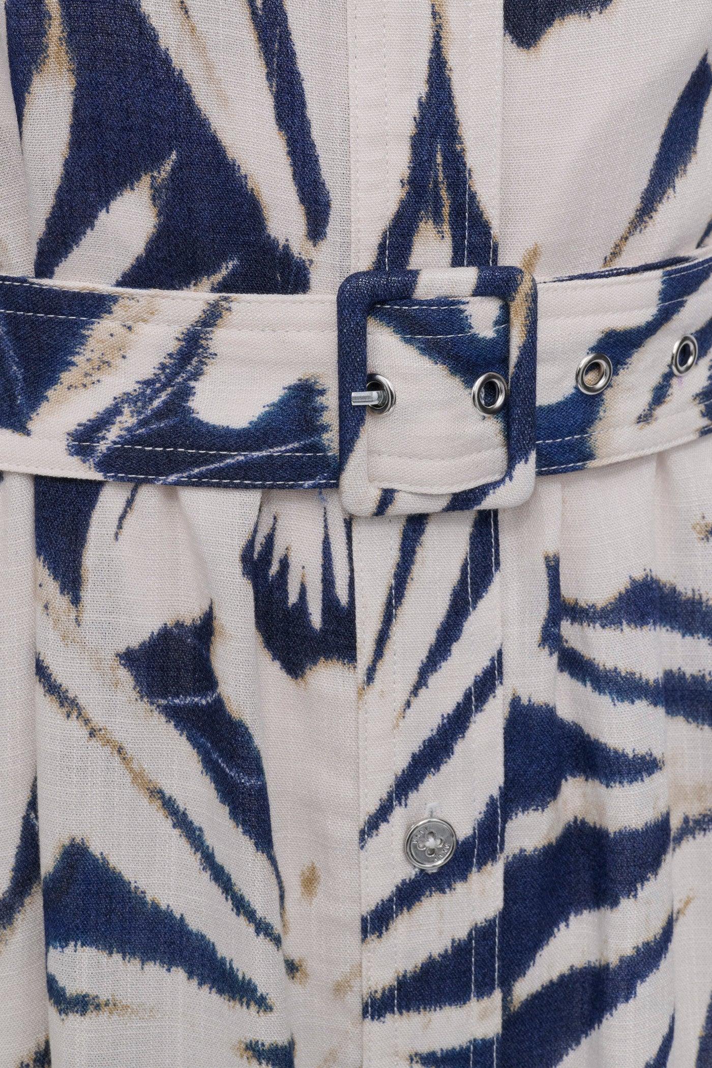 BELTED FLORAL SHIRT DRESS Product Image