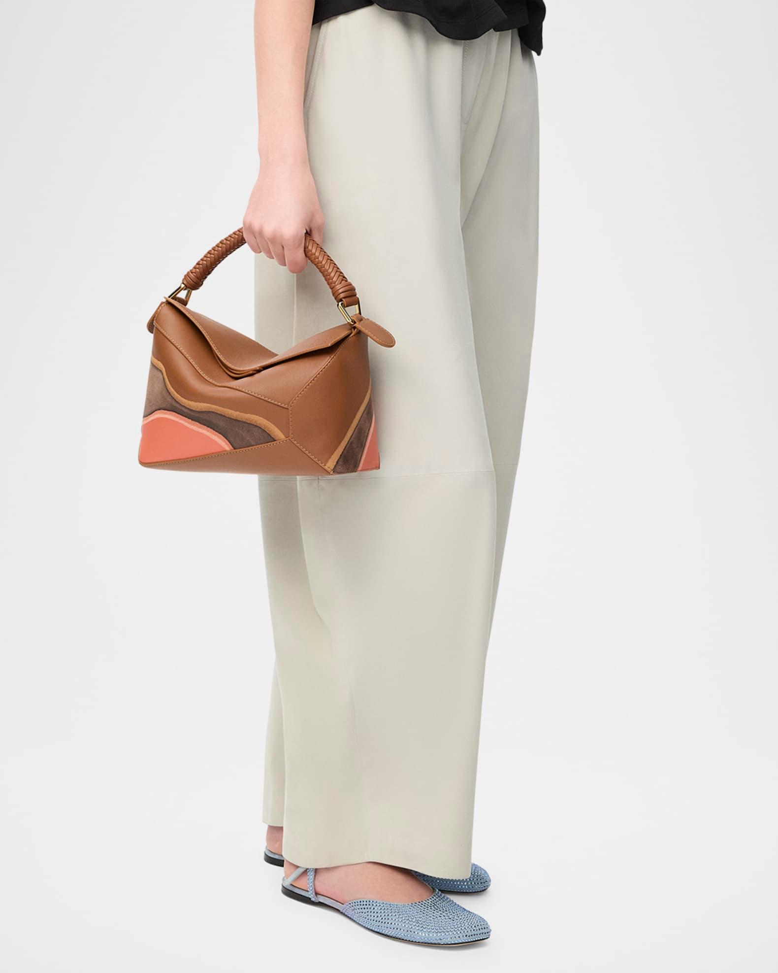 Puzzle Edge Small Top-Handle Bag in Nappa Leather Product Image