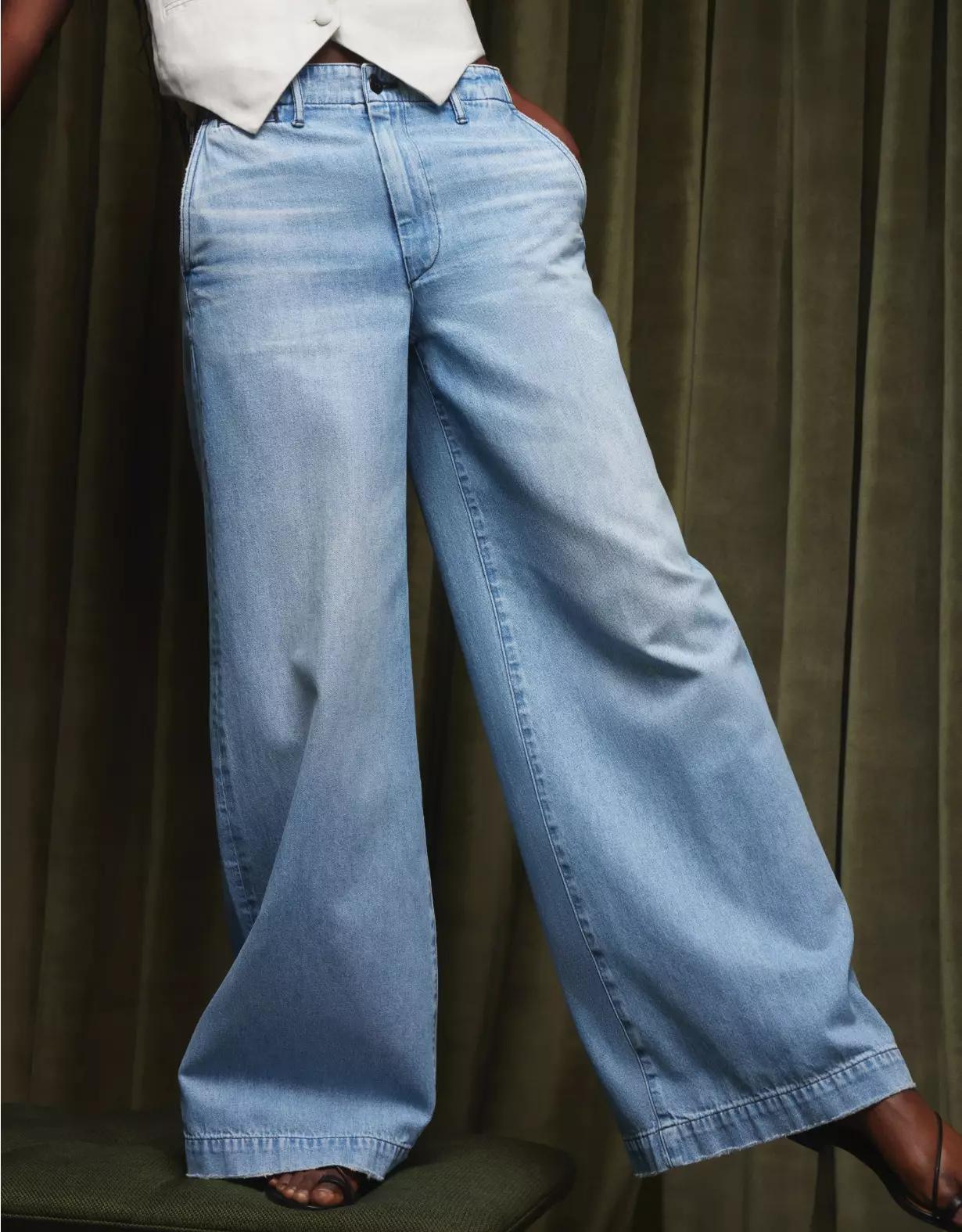 AE77 Premium Wide Trouser Jean Product Image