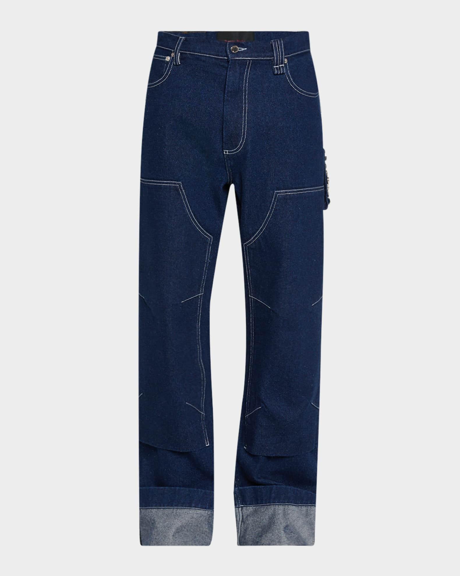 Men's Embellished Straight-Leg Workwear Jeans Product Image