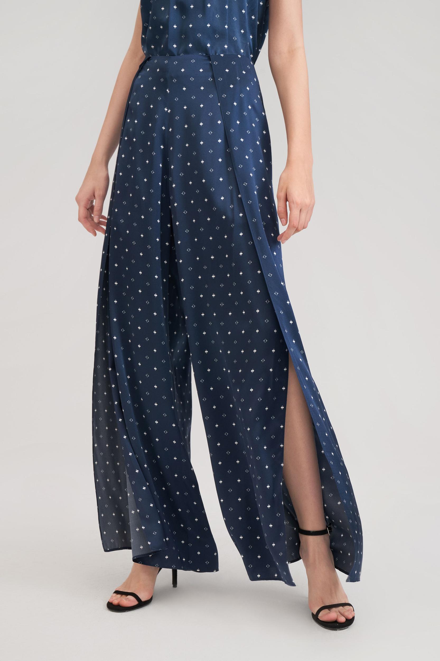 Wide-legged Silk Ginkgo Pants Product Image