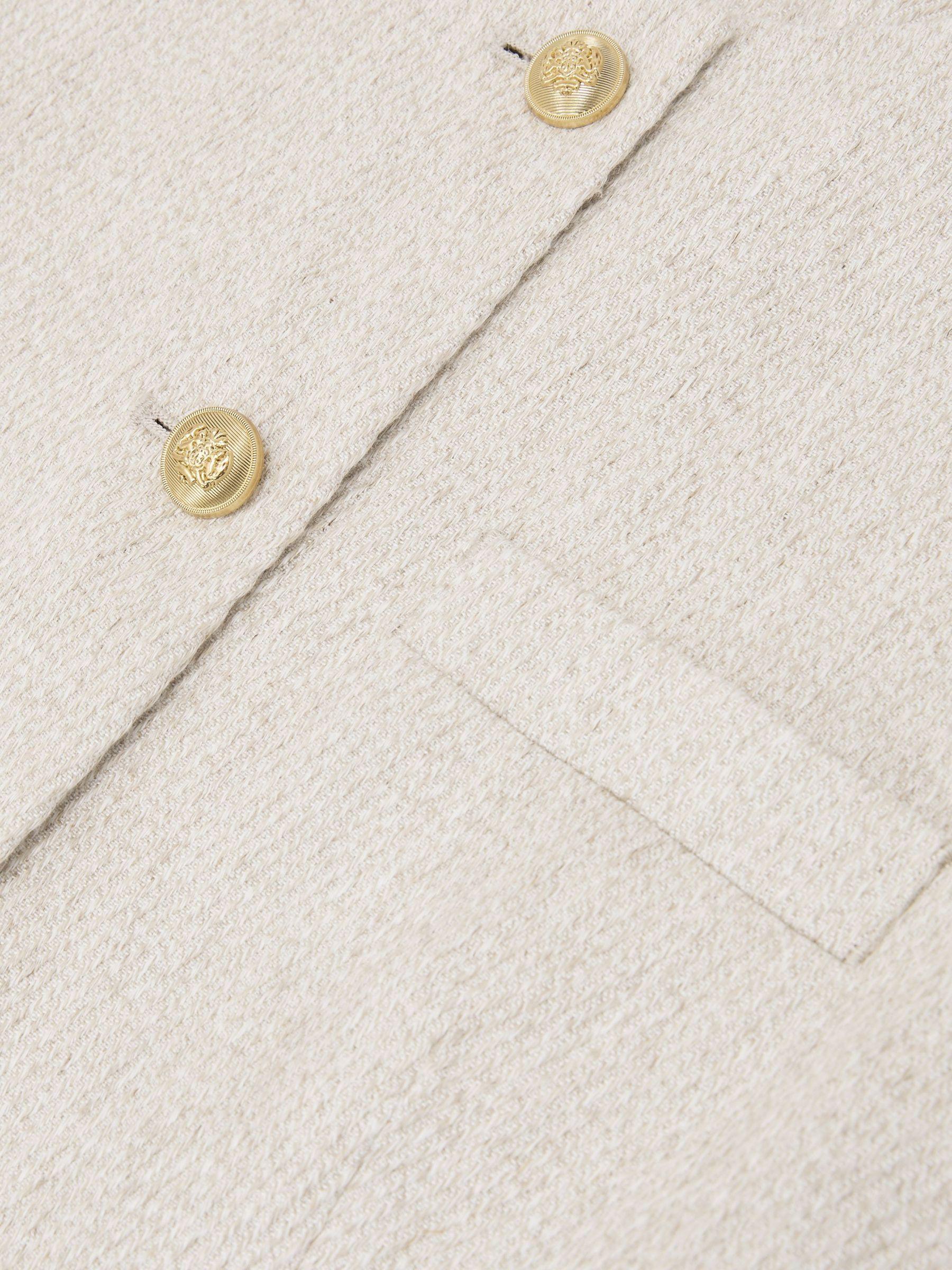 Petite Polka-Dot Wide-Leg Suit Trousers in White/Navy Product Image