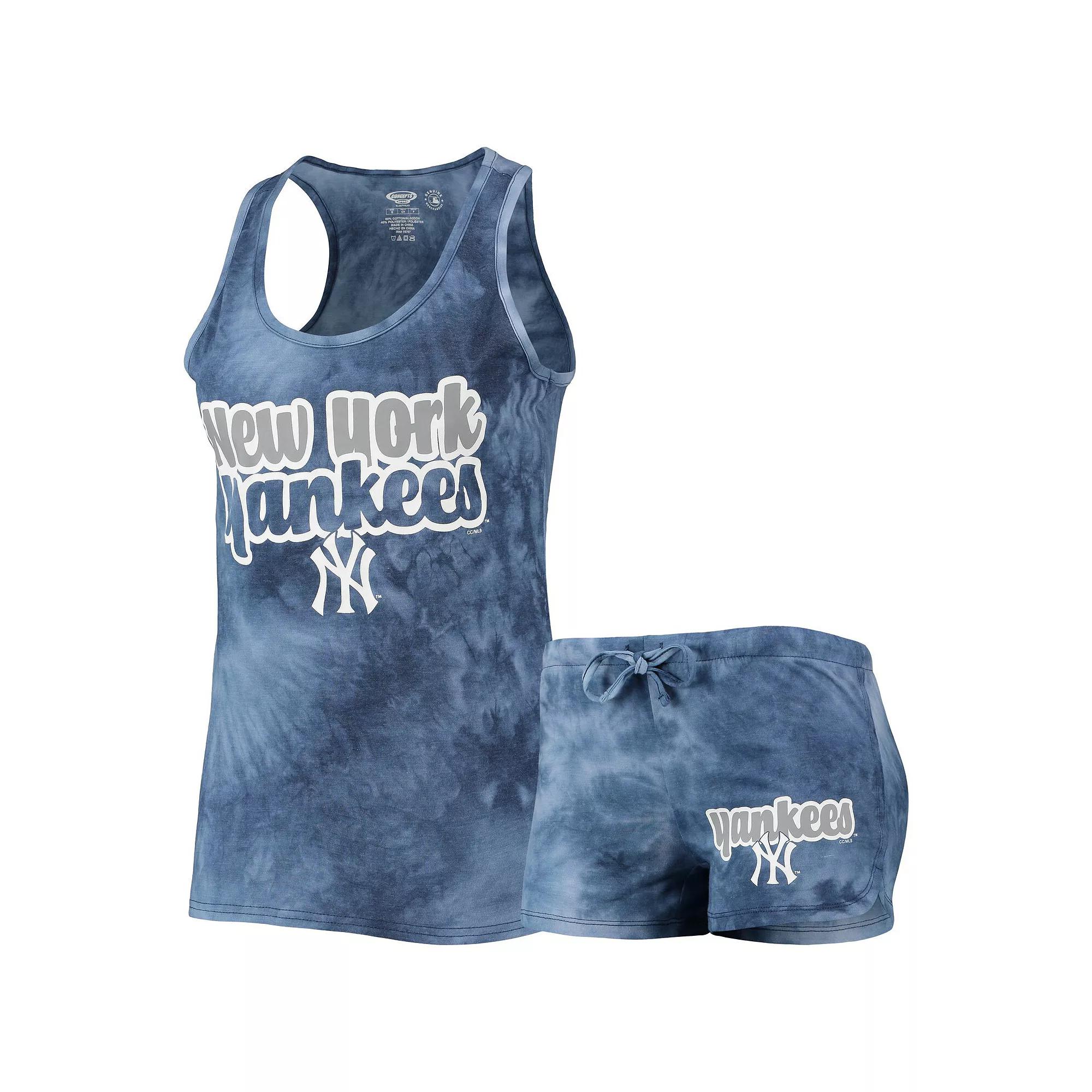 Women's Concepts Sport Navy New York Yankees Billboard Racerback Tank Top & Shorts Set,  Product Image
