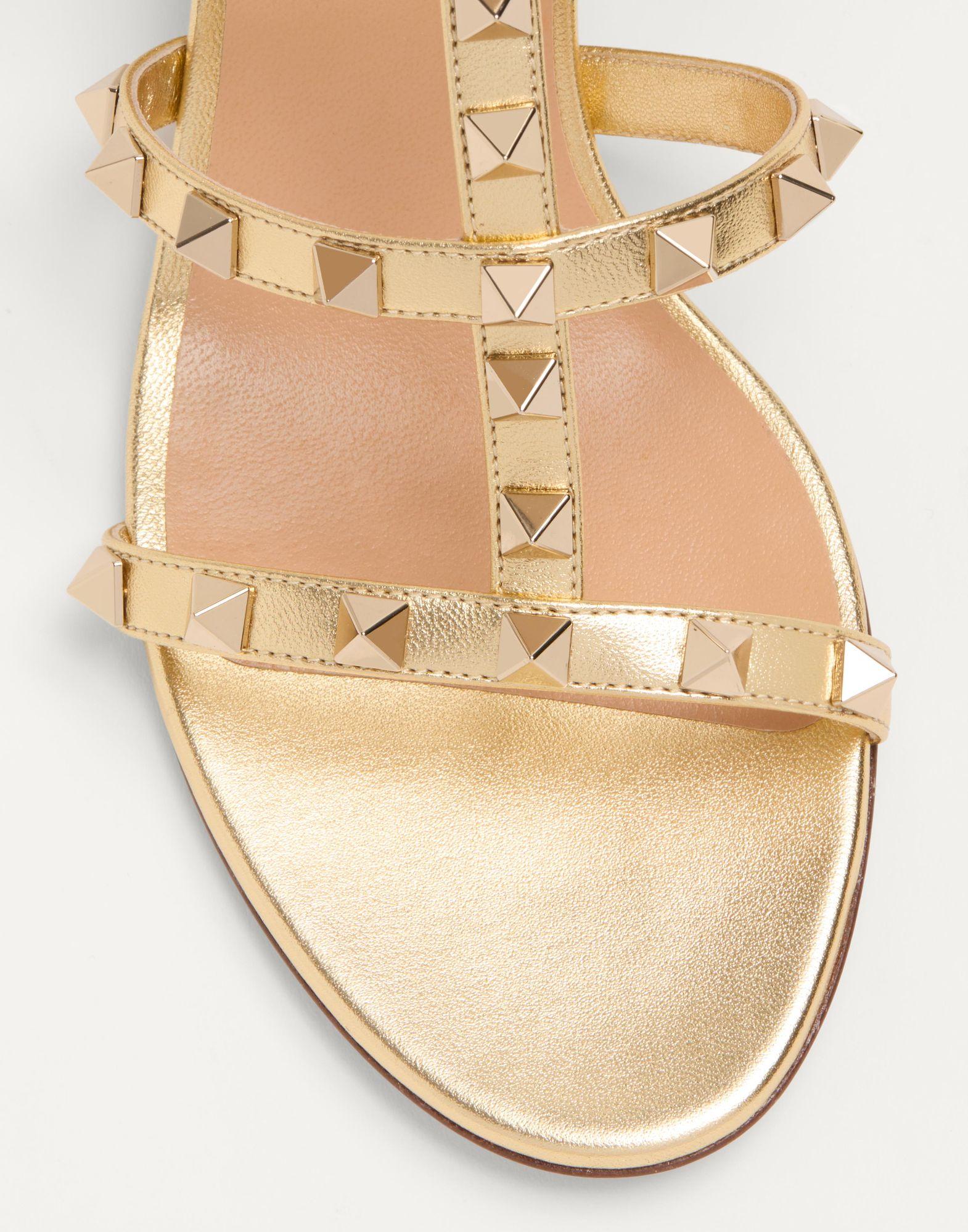Rockstud Slide Sandal In Laminated Nappa 60Mm Product Image