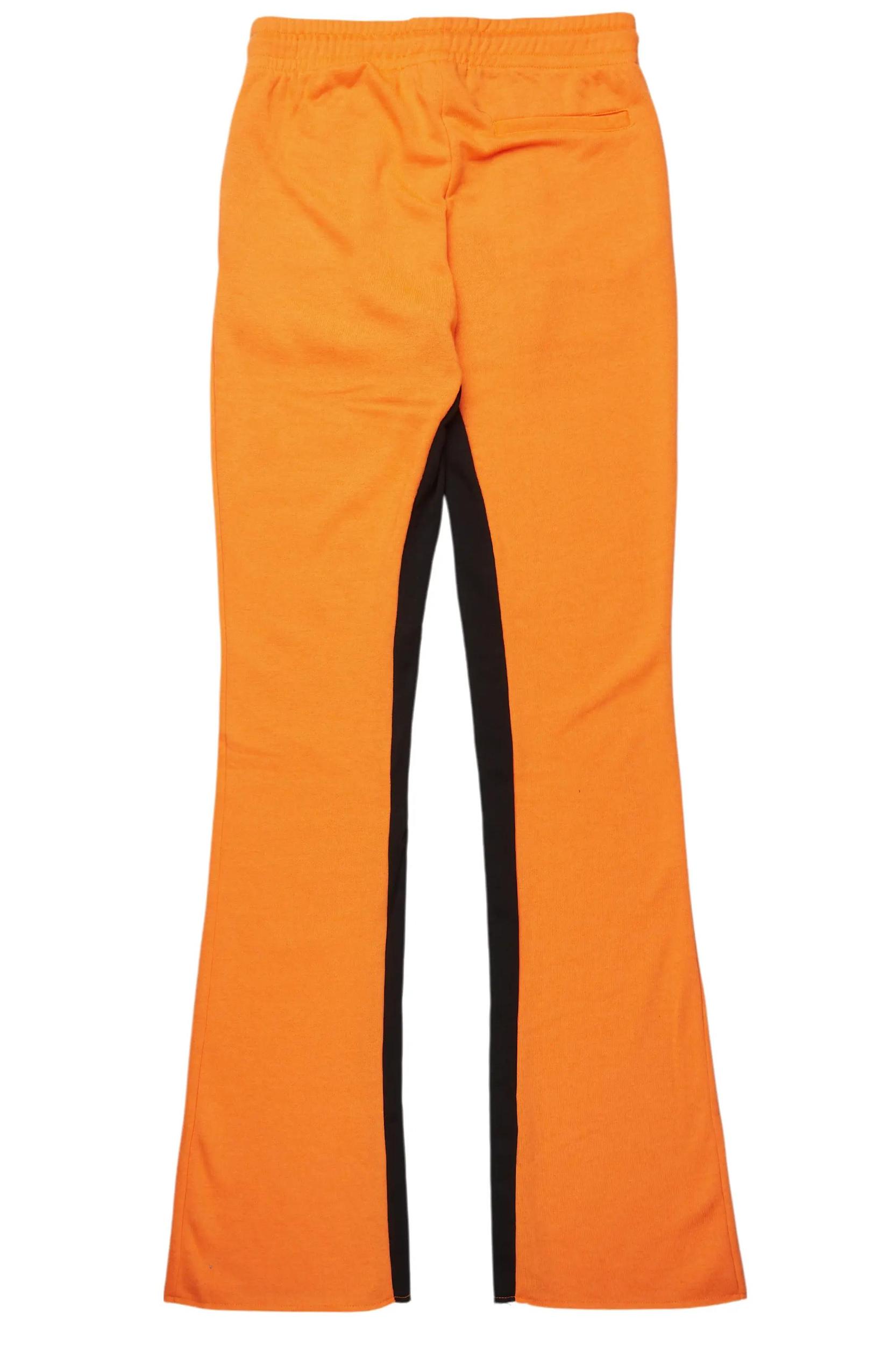 Uko Orange Stacked Baggy Track Pant Male Product Image