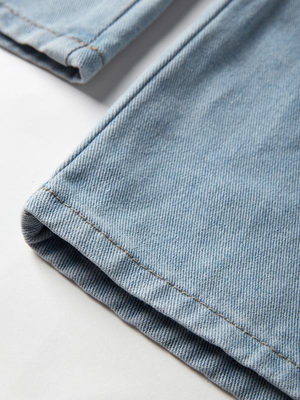 Big Pocket Splice High Rise Cargo Jeans Product Image