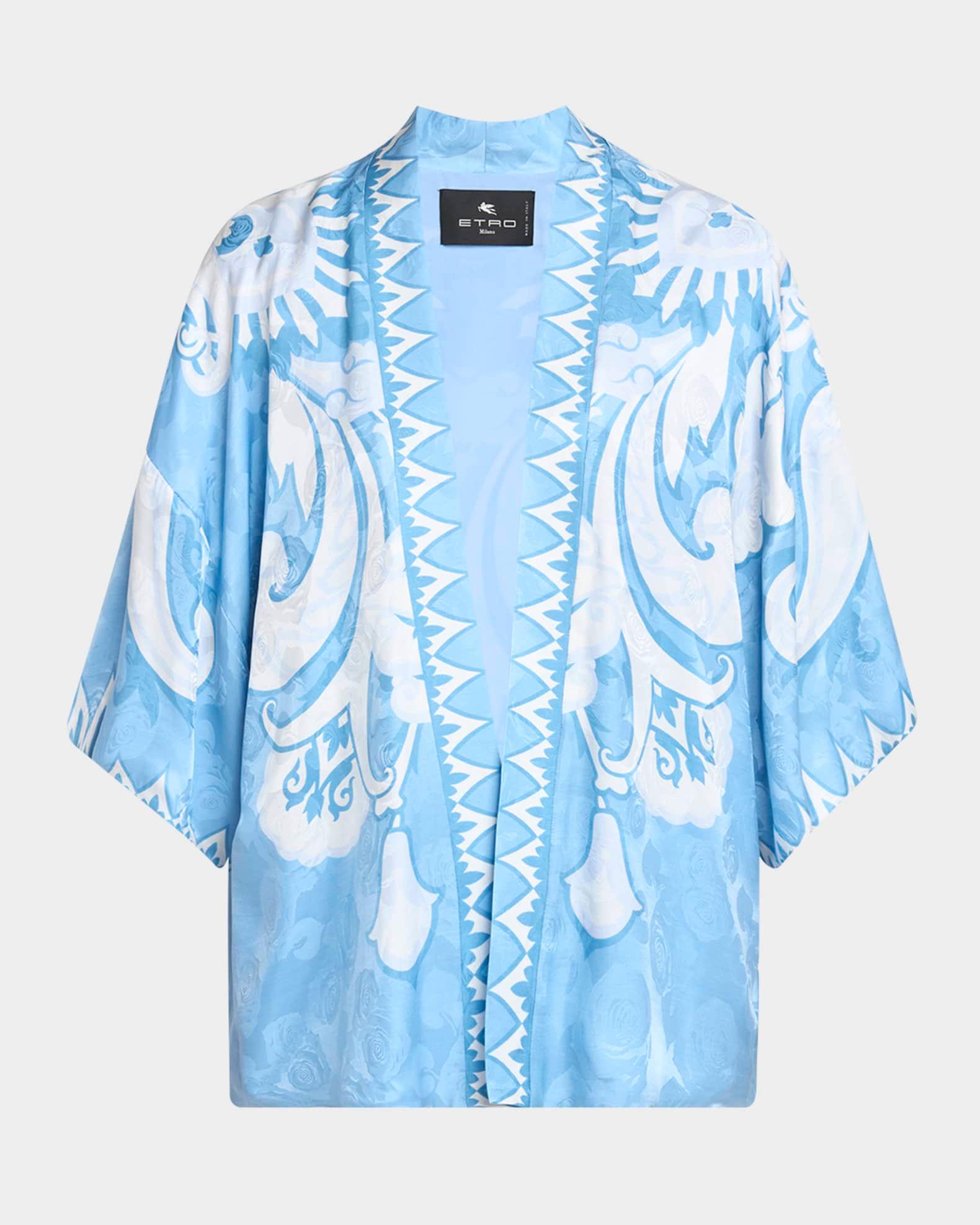 Kesa Jacquard Summer Paisley Silk Robe Product Image