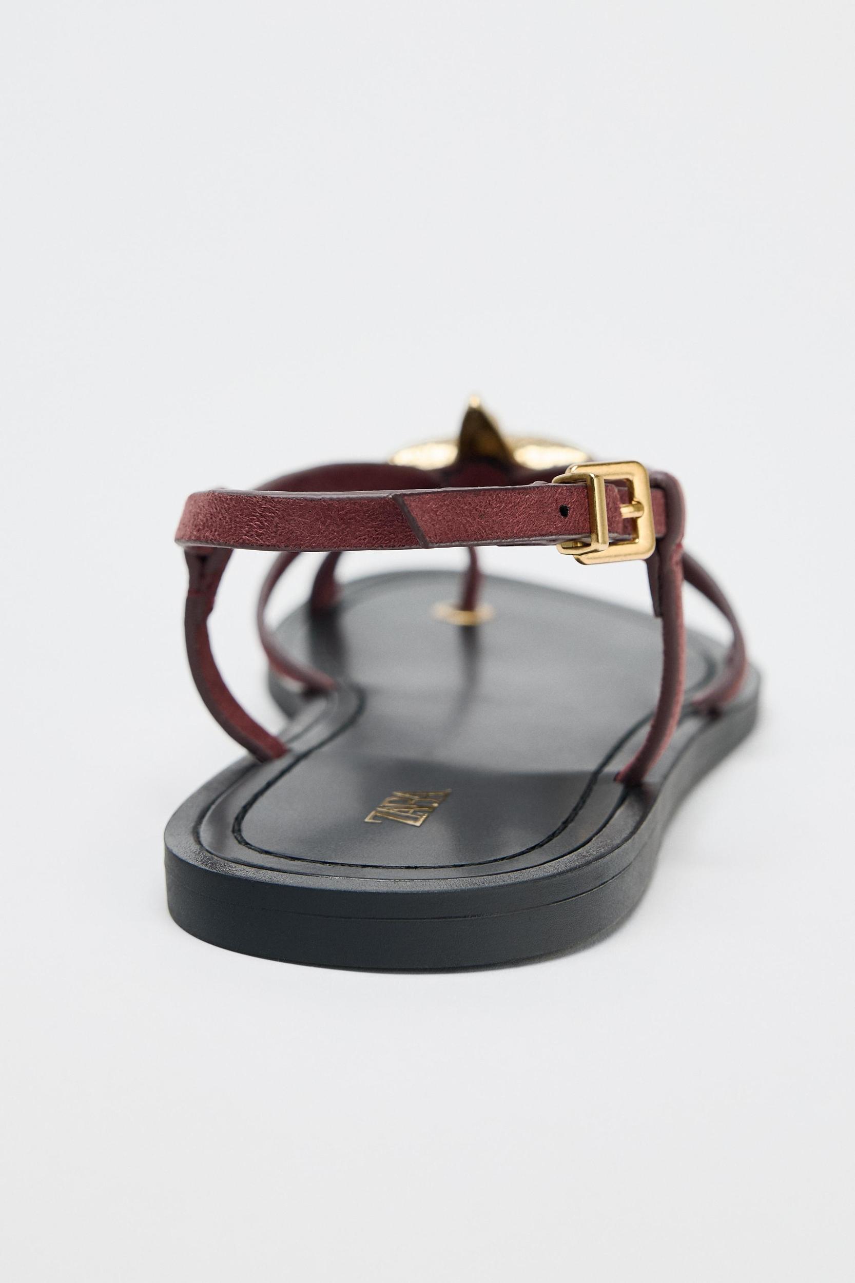 STRAPPY SANDALS WITH METALLIC DETAIL Product Image