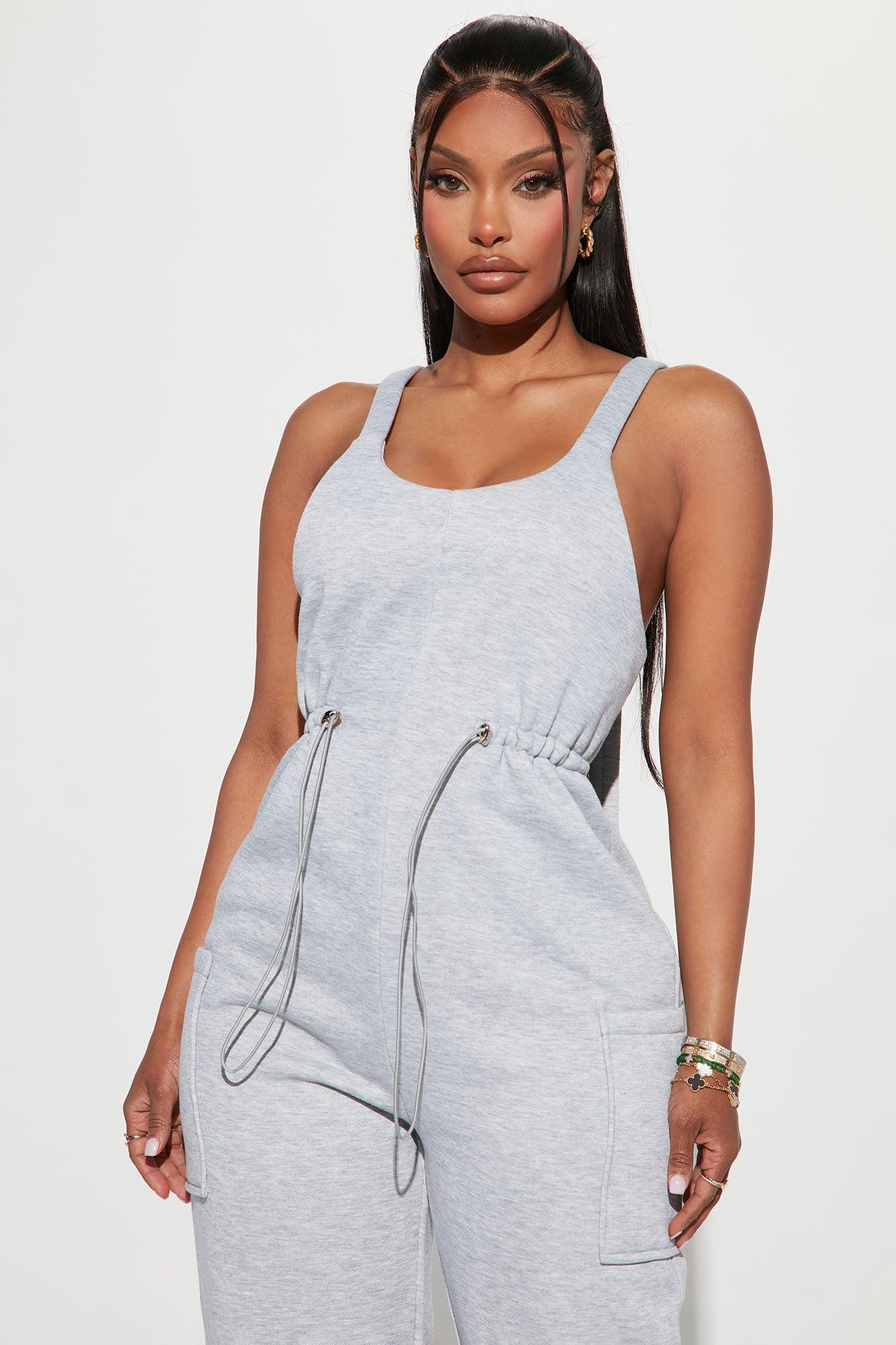 Felicia Cozy Jumpsuit - Heather Grey Product Image