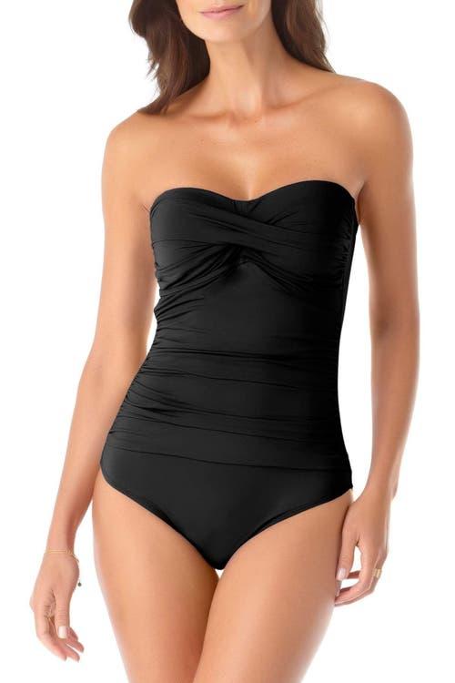 Anne Cole Women's Twist Front Shirred One Piece Swimsuit Product Image