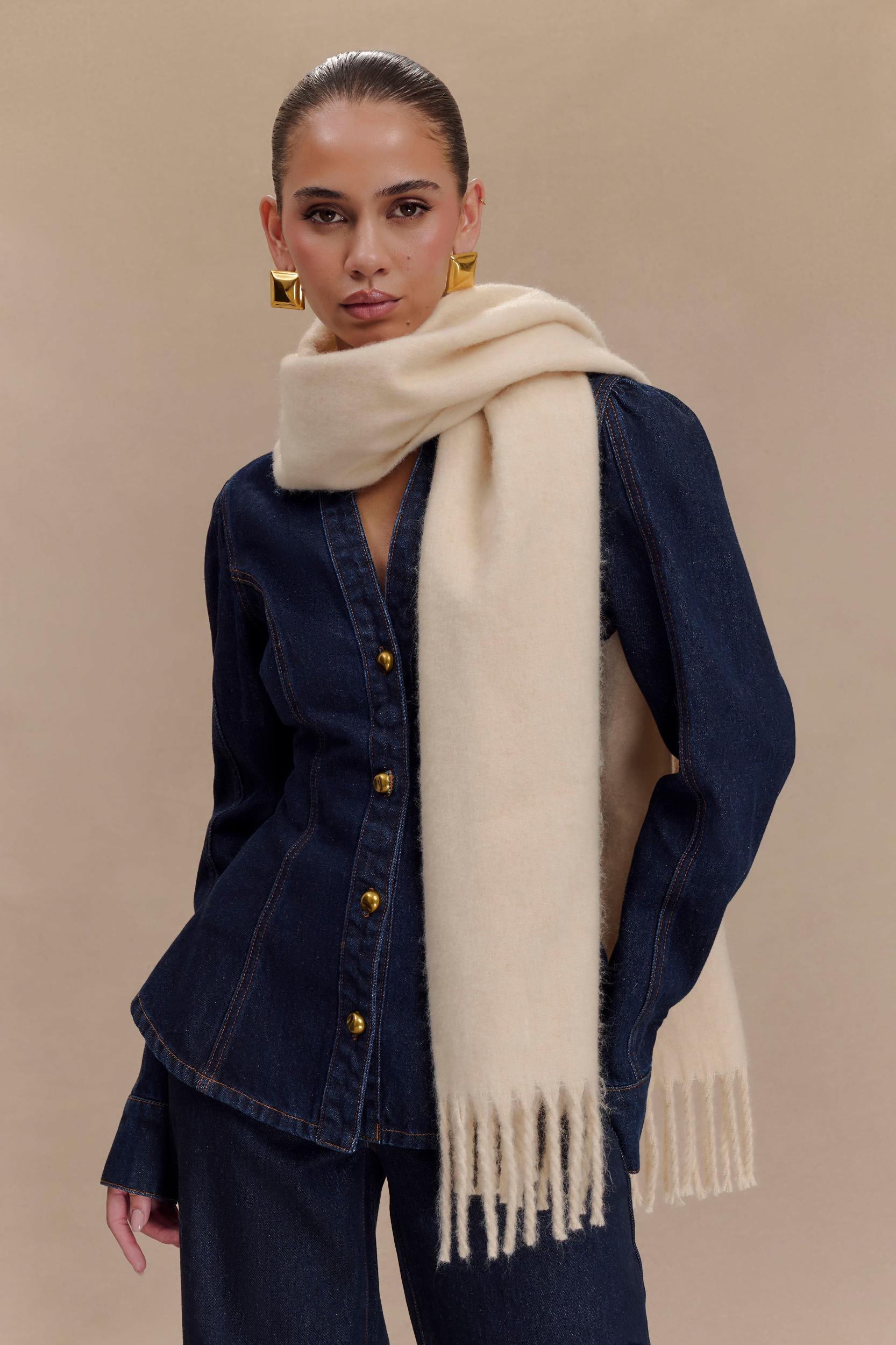 MESHKI Knit Scarf - Oat Product Image