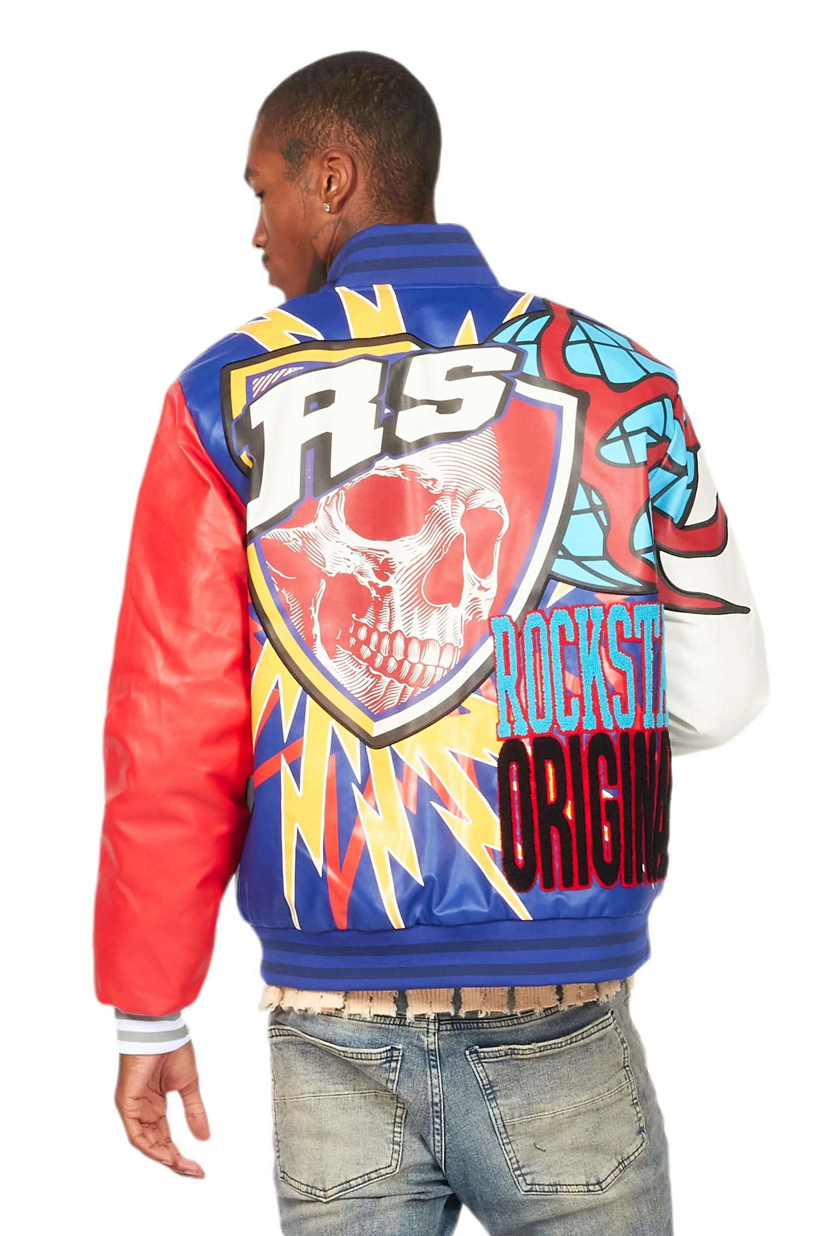 Berube Blue/Multi Varsity Jacket Male Product Image