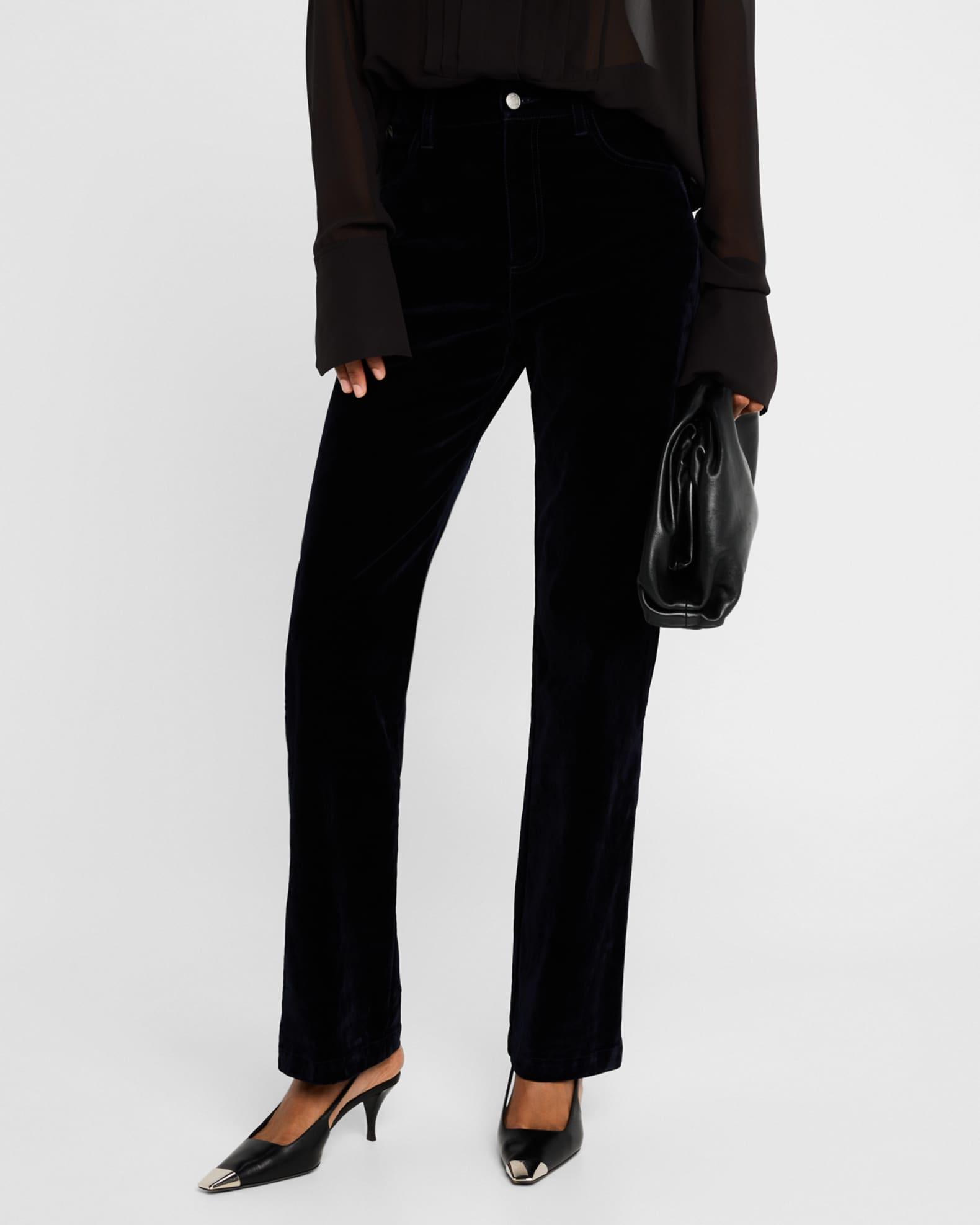 Willie Straight Velvet Pants Product Image