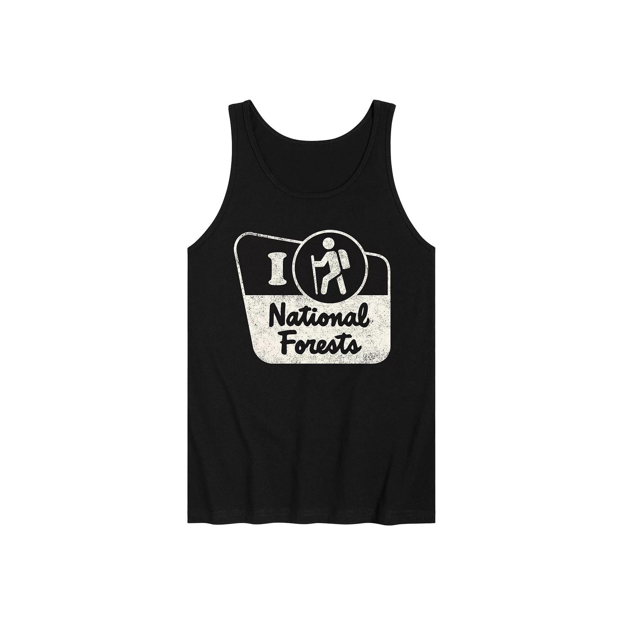 Men's I Hike National Forests Tank Top,  Product Image