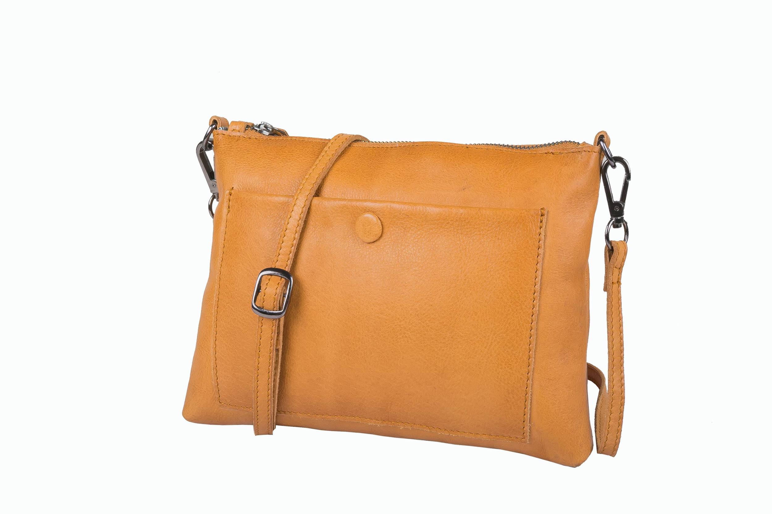 [MIA] SMALL CROSSBODY & CLUTCH | SUPER SOFT NAPPA LEATHER: TAN Product Image
