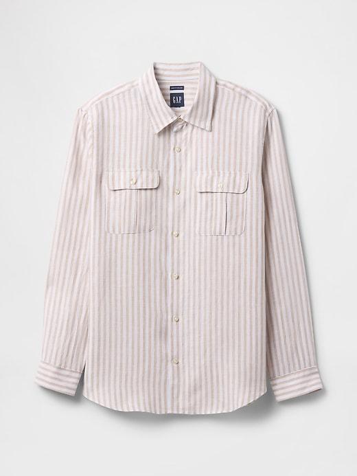 100% Linen Classic Shirt Product Image
