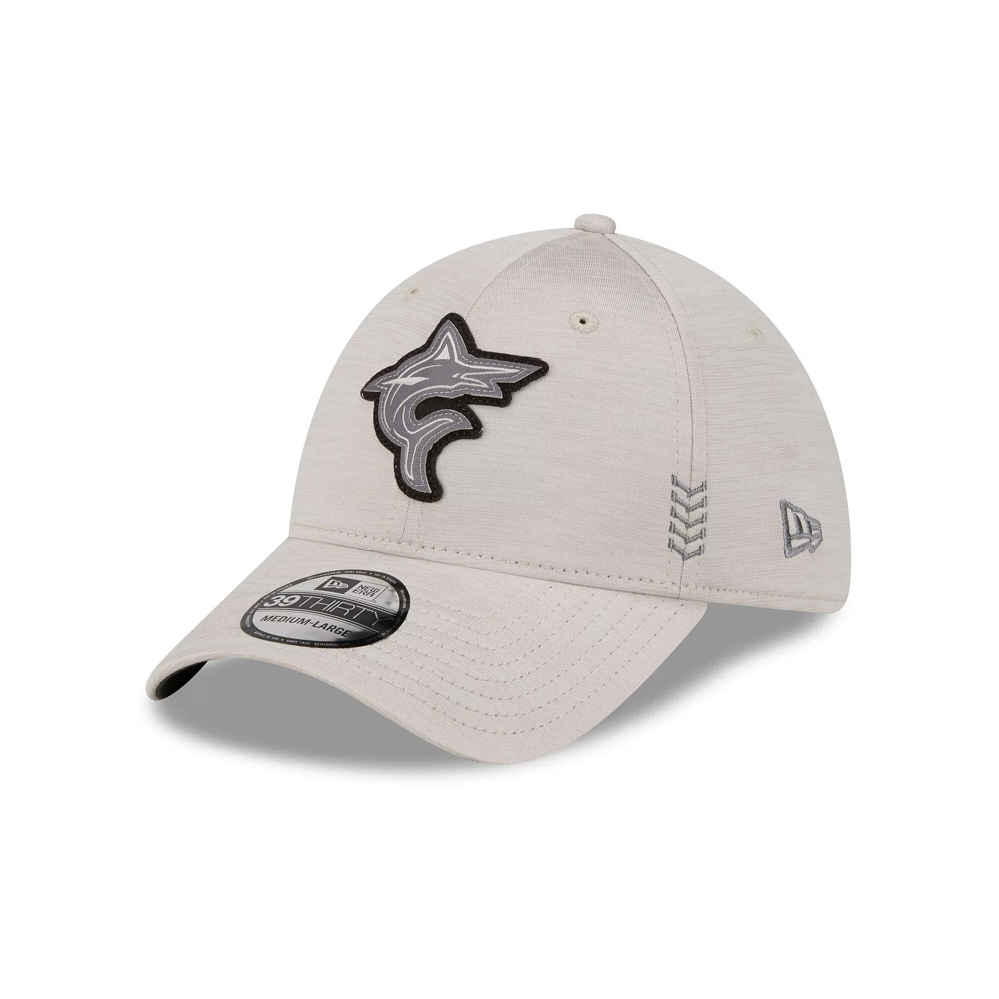 Men's New Era Cream Miami Marlins 2024 Clubhouse 39THIRTY Flex Fit Hat,  Product Image