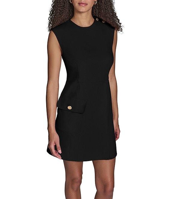 BCBG Sleeveless Mini Dress With Front Flap Pocket Product Image