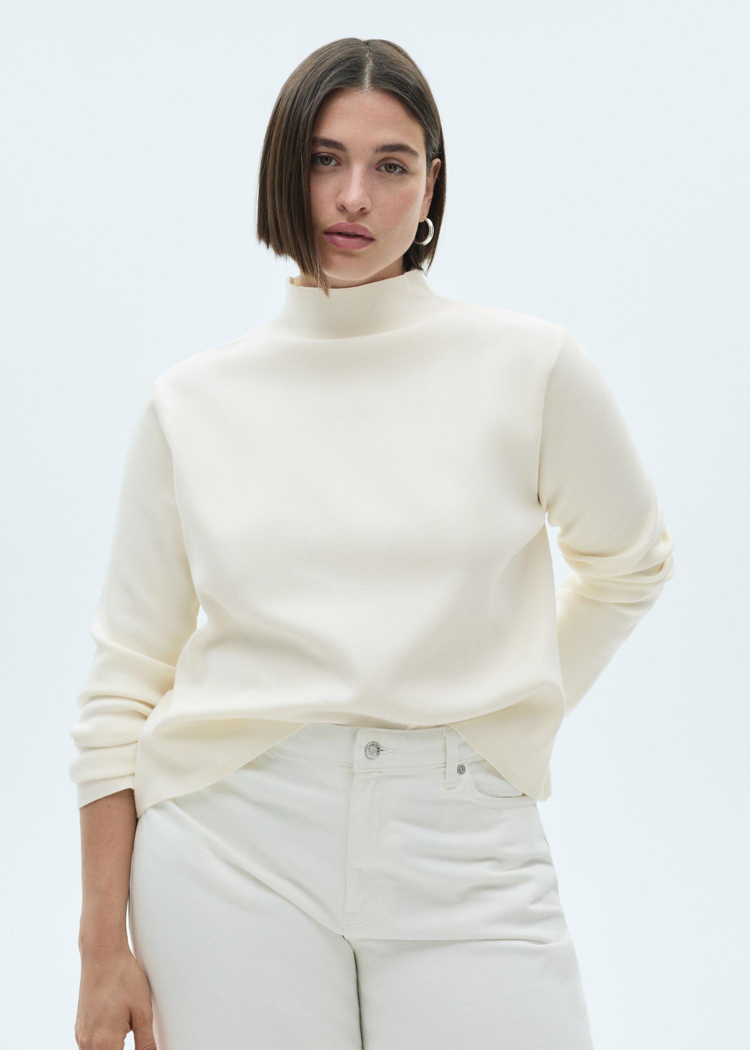 Perkins-neck sweater - Women | MANGO USA Product Image