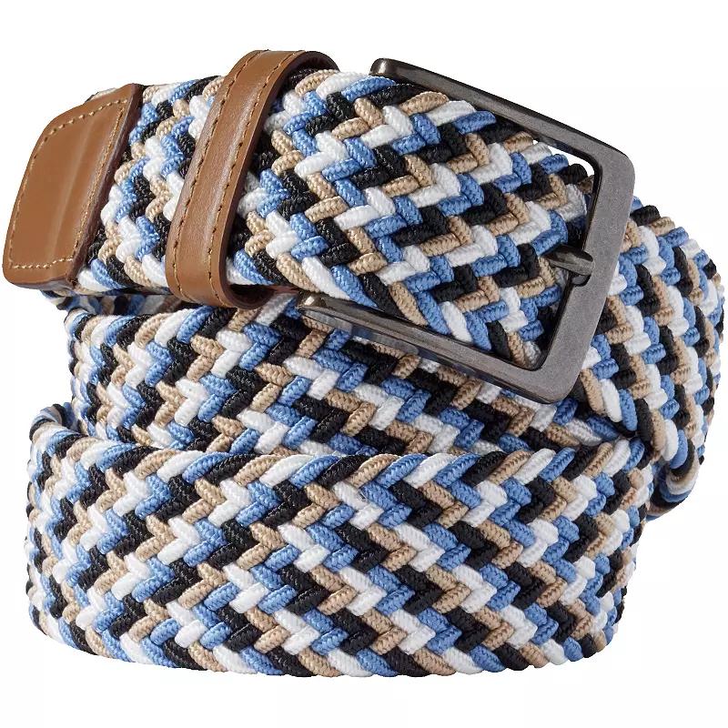 Men's Lands' End Elastic Braid Leather Trim Belt,  Product Image