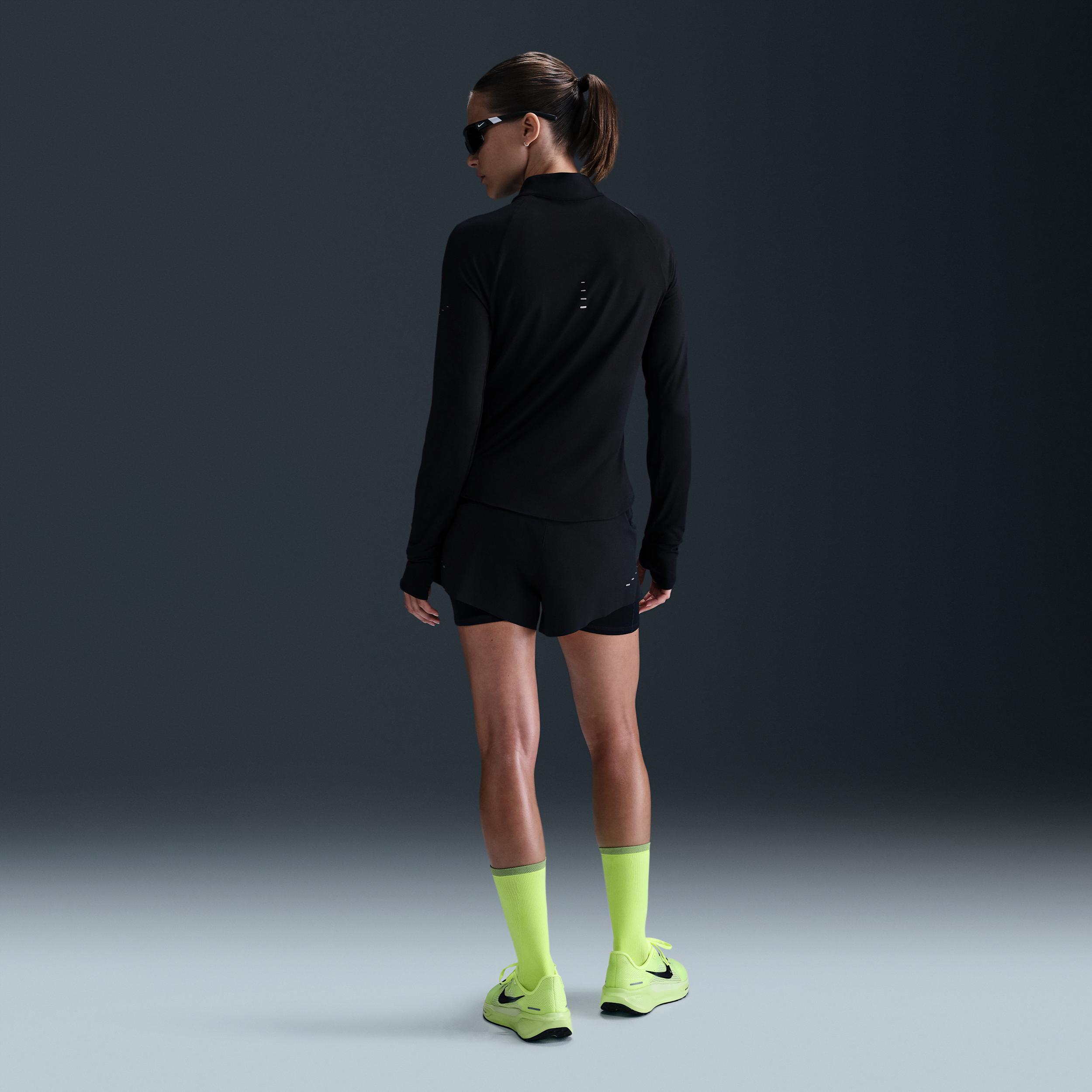 Nike Womens Swift Dri-FIT UV 1/4-Zip Running Top | HQ0499-010 Product Image