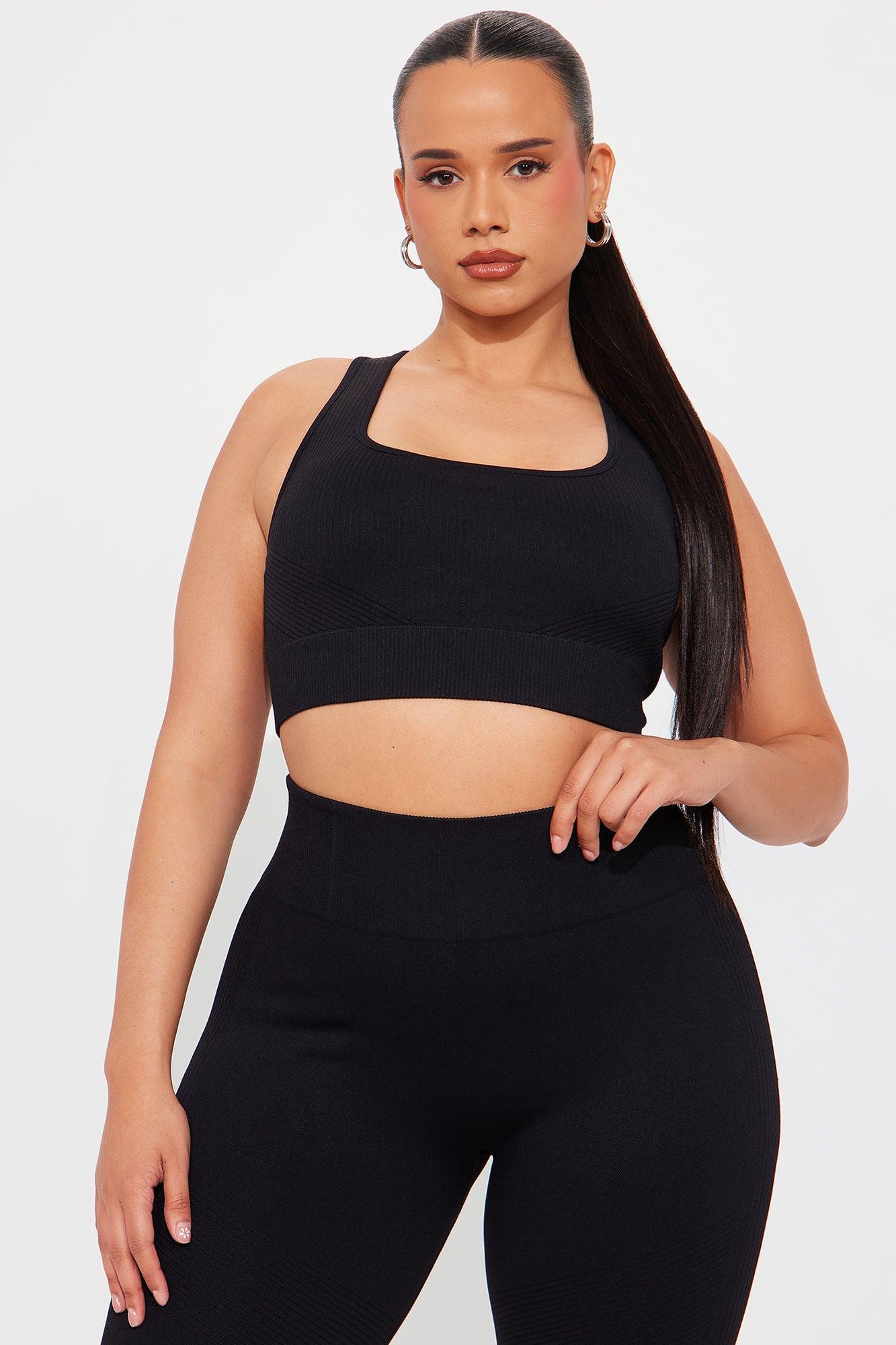 Good Stretch Seamless Sports Bra - Black Product Image