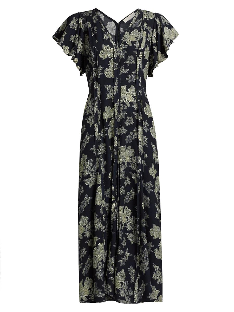 Womens Evette Floral V-Neck Maxi Dress Product Image