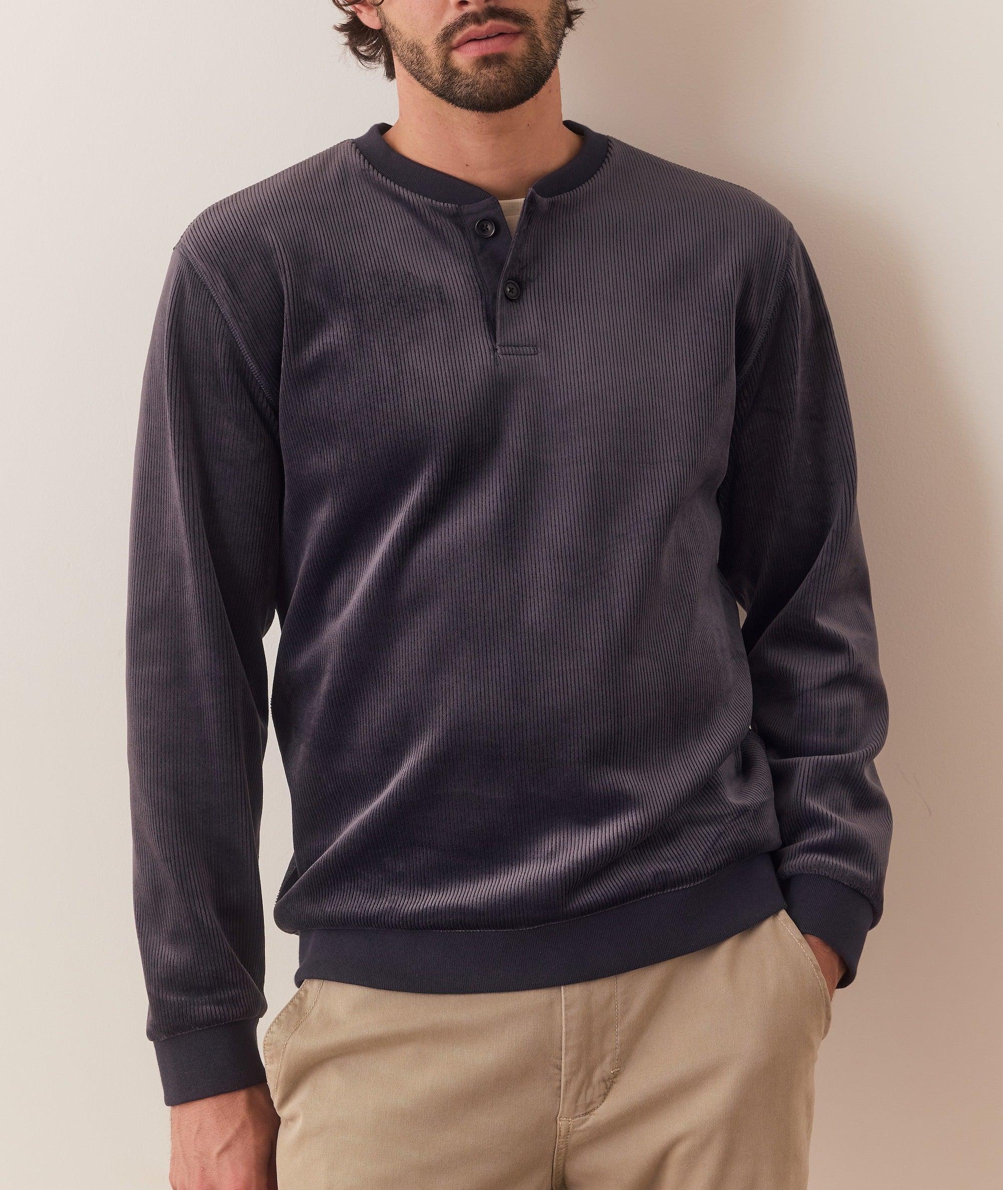 Cord Velour Henley Product Image
